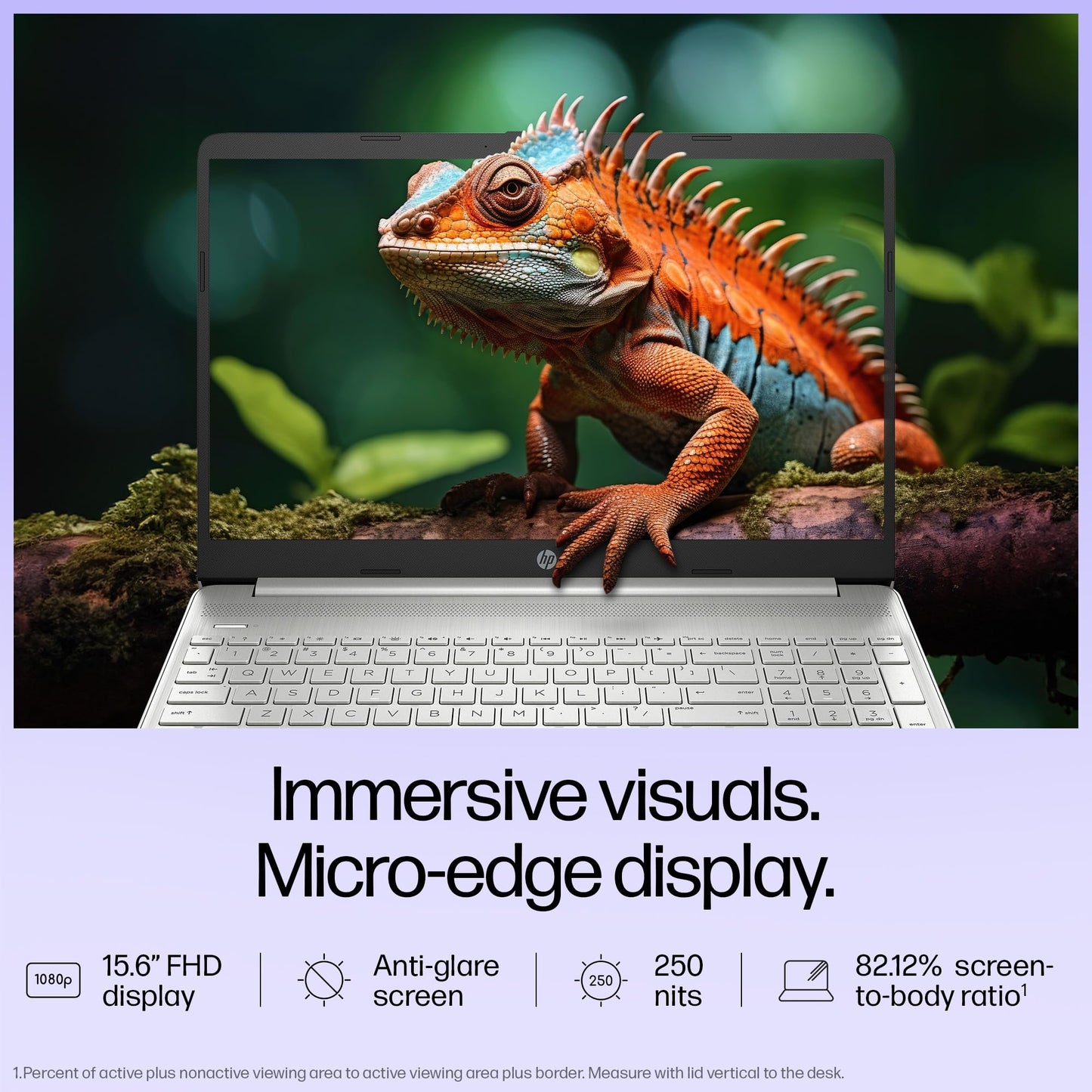 HP 15s, 12th Gen Intel Core i3-1215U Laptop (8GB DDR4, 512GB SSD) Anti-Glare, 15.6"/39.6cm, FHD, Win 11, MS Office 21, Silver, 1.69kg, Intel UHD Graphics, HD Camera, Dual Speakers, fy5011TU