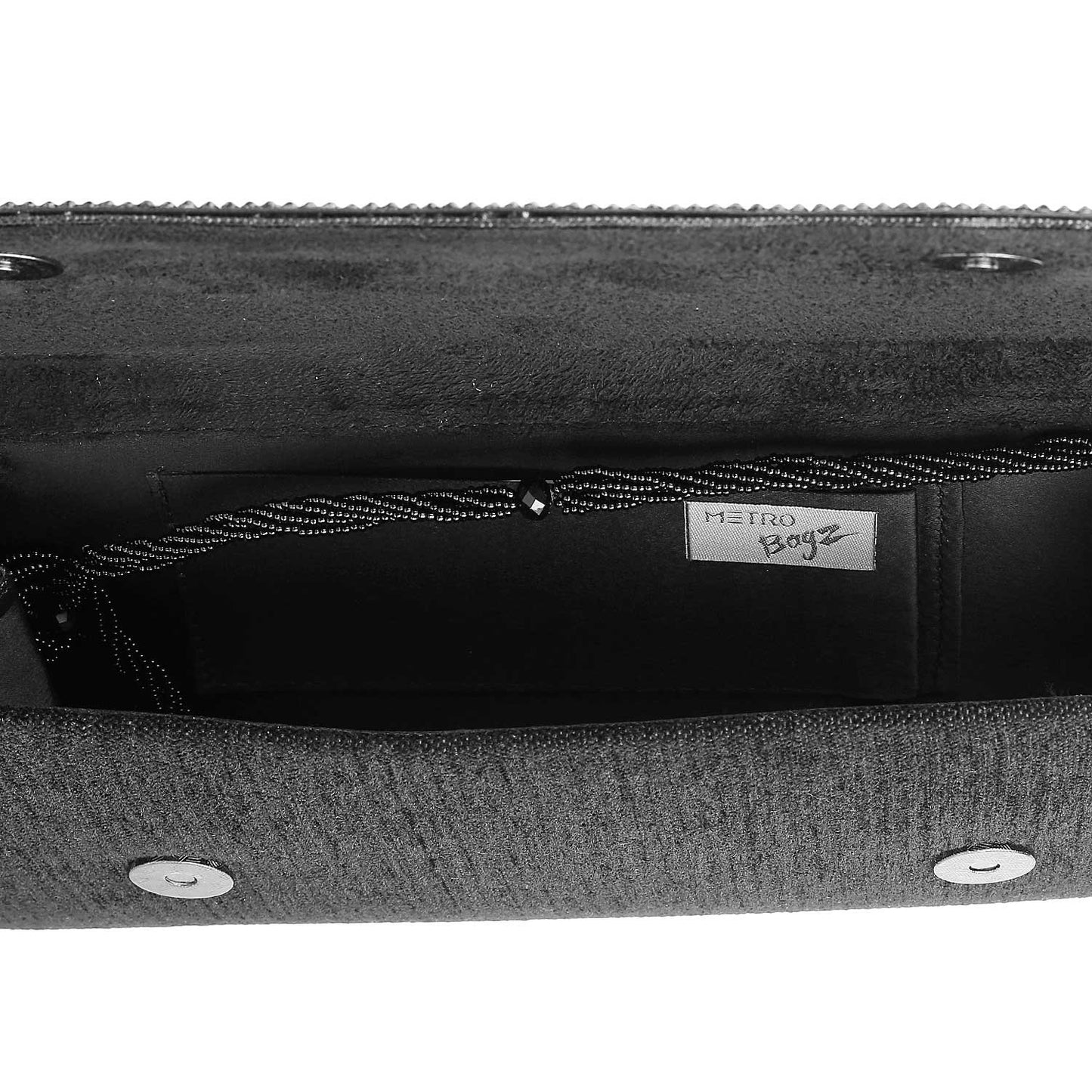 Metro Womens Synthetic Black Clutch (One Size)