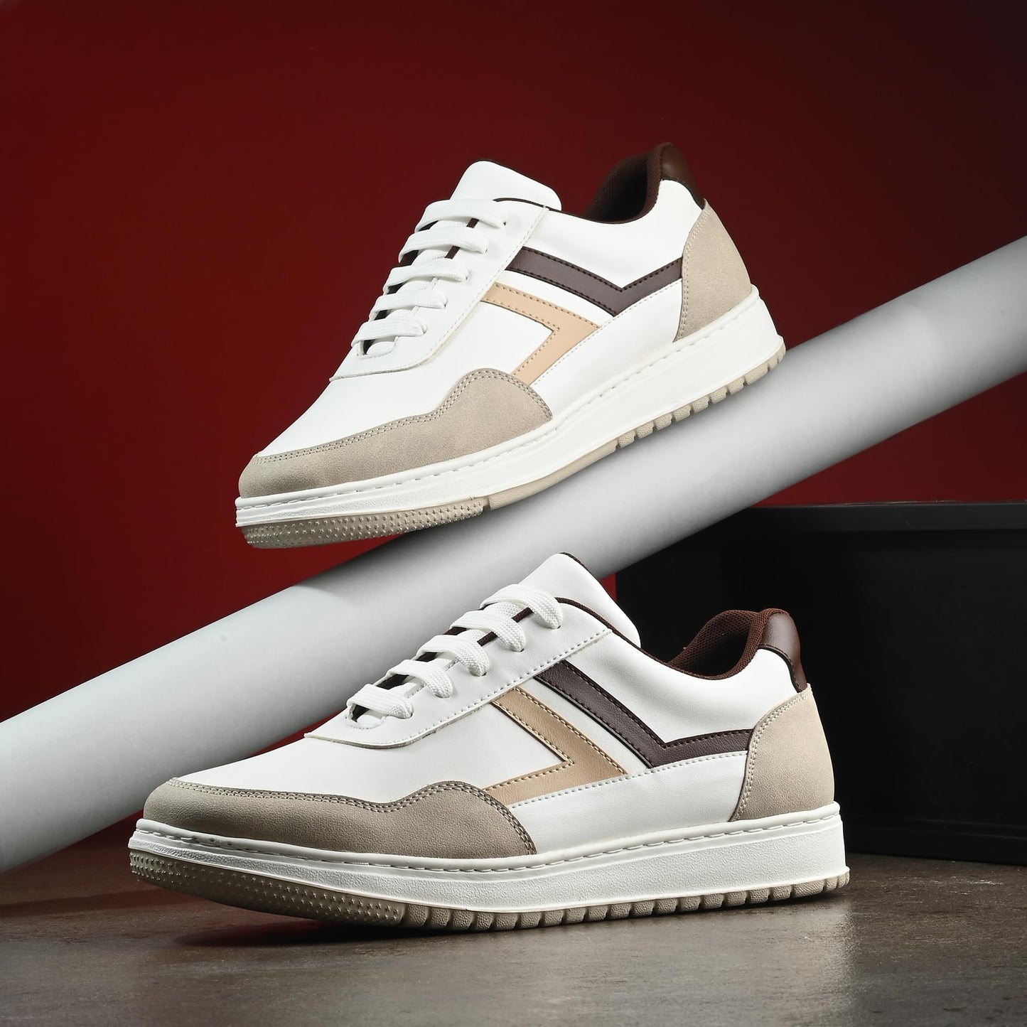 Cruiser Sneaker for Men | Ultimate Comfort & Style with Soft Cushioned Insole | Trendy Lace-Up Design for Casual Outfits & Everyday Wear 2629_CHICKU_9 UK