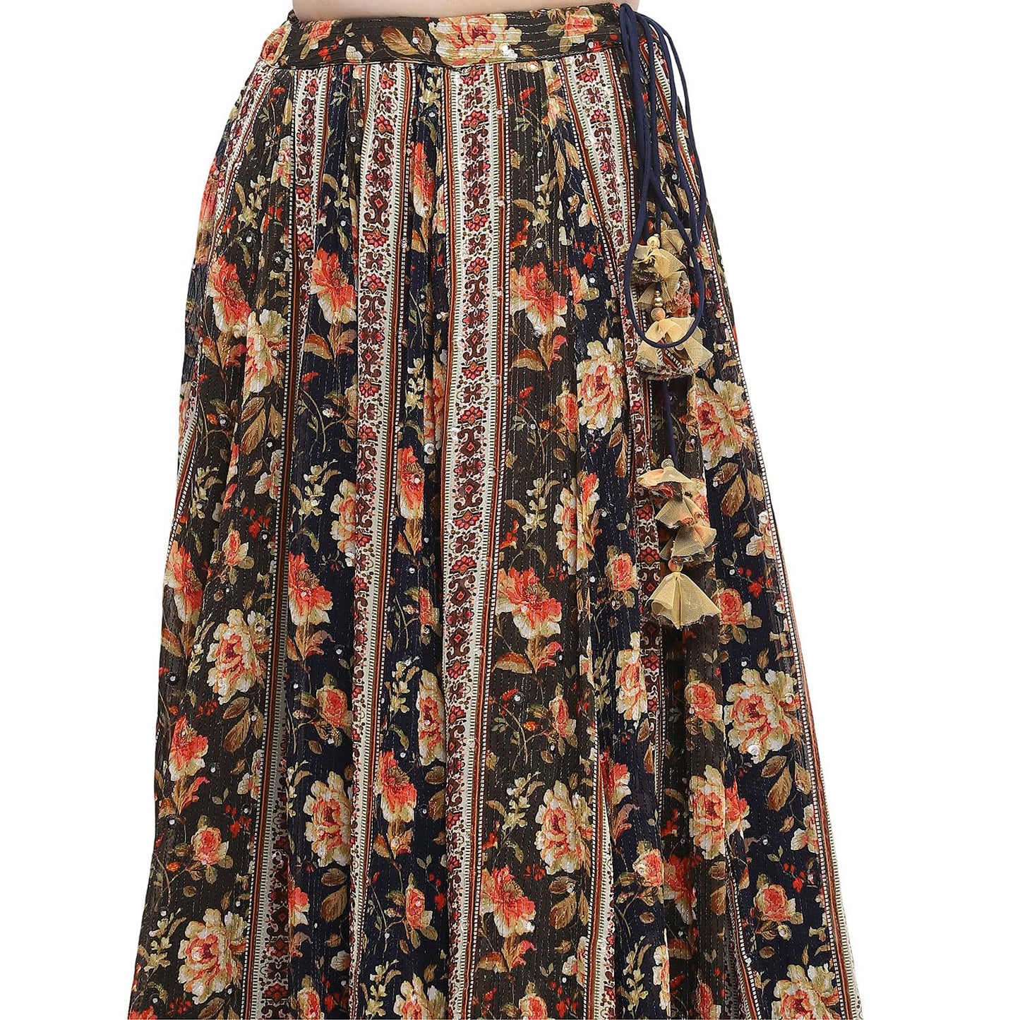 BIBA Women's Polyester Lehenga Sets (SKDBOLD9697AW24NVY_Navy_34)