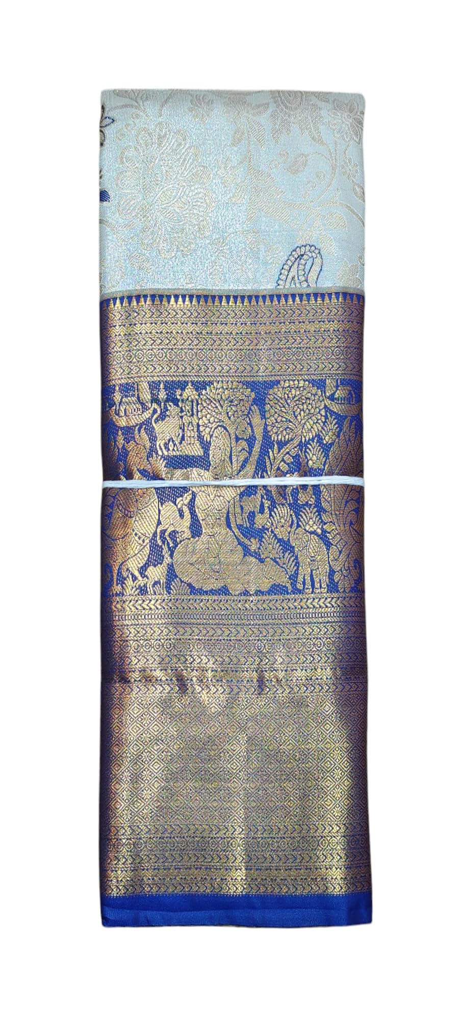 VFCollections Women's Kanchipuram Silk Pure Pattu Sarees With Blouse (VFC635-1)