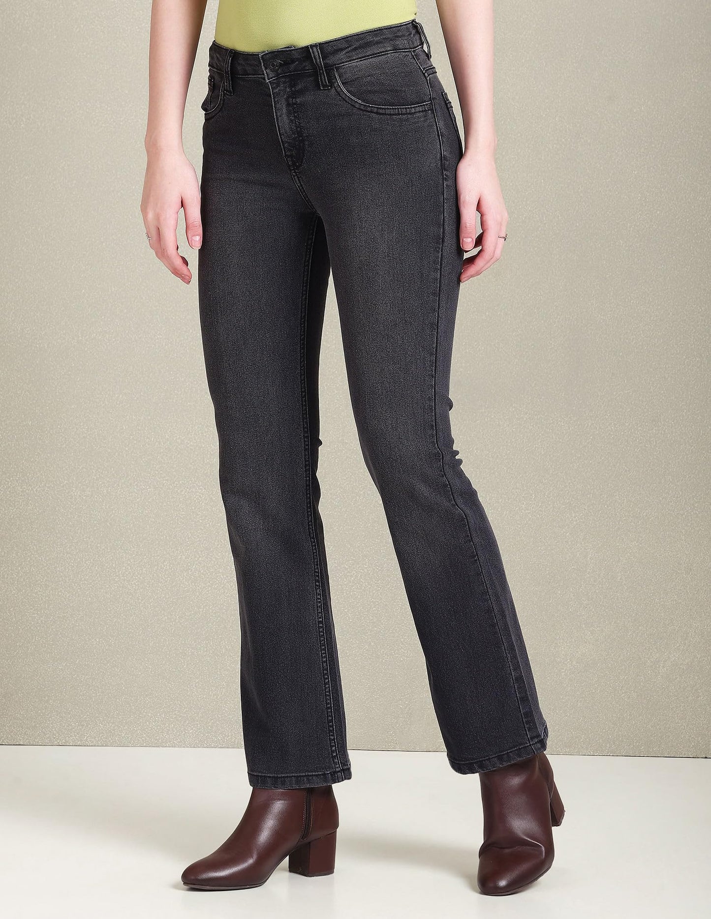 U.S. POLO ASSN. Women's Mid Rise Bootcut Jeans (UWSS23JN027_Black_32)