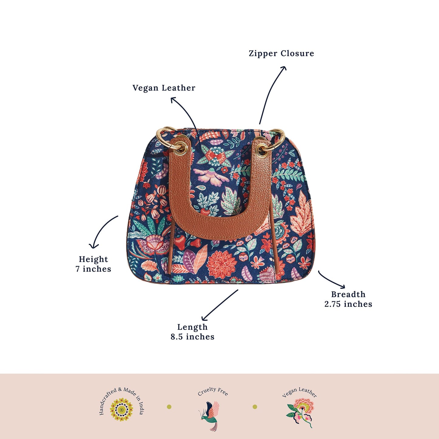 Chumbak Women's Office Tote Bag, Printed Canvas Shoulder Bag for College, Work and Travel, Stylish and Durable with Laptop Compartment