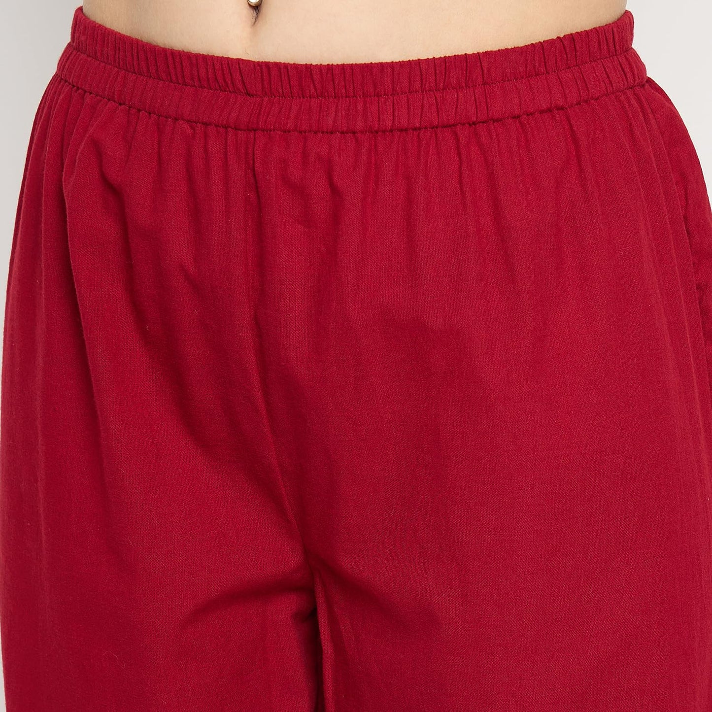 Rangavali Mangalagiri Anarkali Suit Set | Maroon Embroidered Managalgiri Readymade Outfit Kurta, Pant & Banarasi Dupatta for Women | Kurti Set for Ladies | 3 Pcs, 2XL, 42