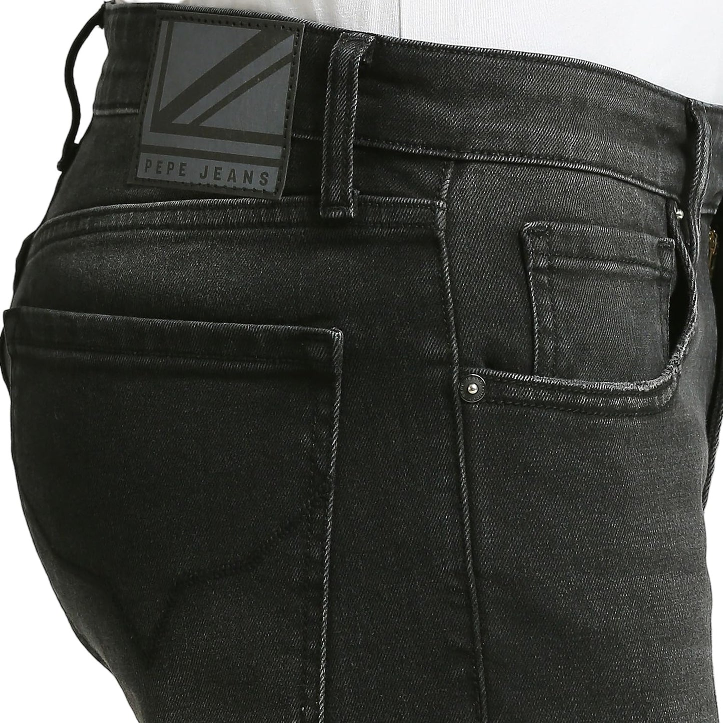 Pepe Jeans Men's Mid Rise Slim Fit Jeans Black