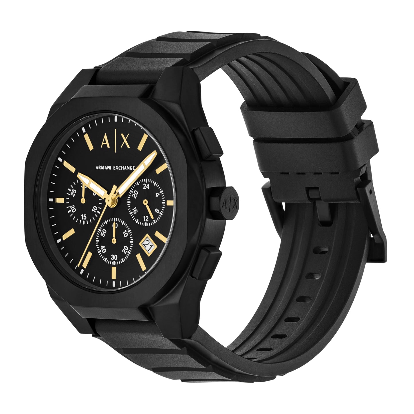 Armani Exchange Black Quartz Silicone Watch AX7165SET