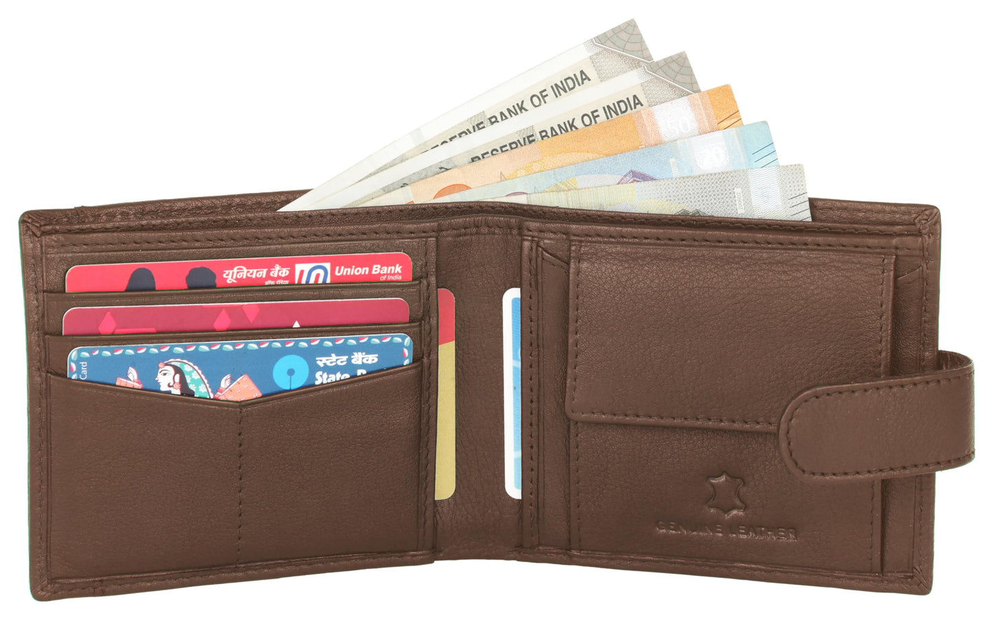 WildHorn® Leather Wallet for Men & Women | Wallet Combo for Men | Genuine Leather Purse | Premium Gift Box Edition | Gift Box for Birthday, Anniversary (Brown)