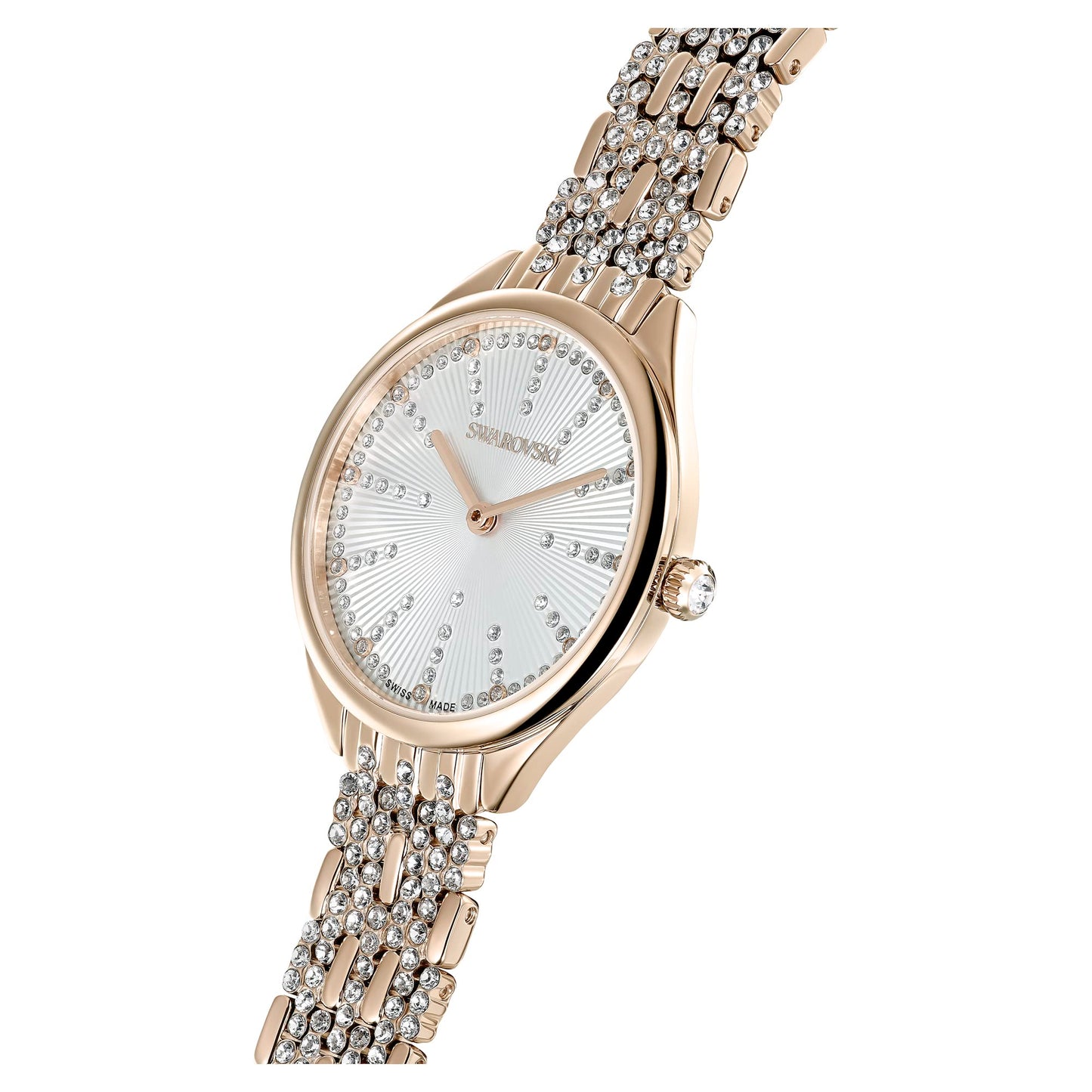 Swarovski Attract Watch, Swiss Made, Pavé, Crystal Bracelet, Gold Tone, Champagne Gold-Tone Finish