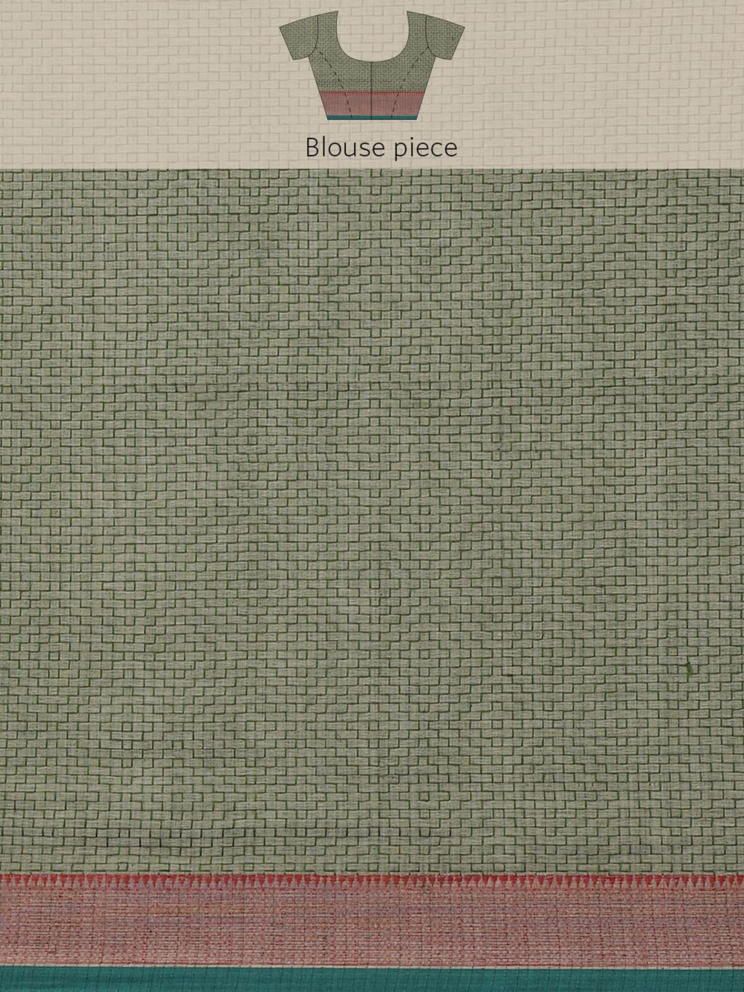 Aditri Women's Handloom Khadi Cotton Saree with Running Blouse (Multicolored)