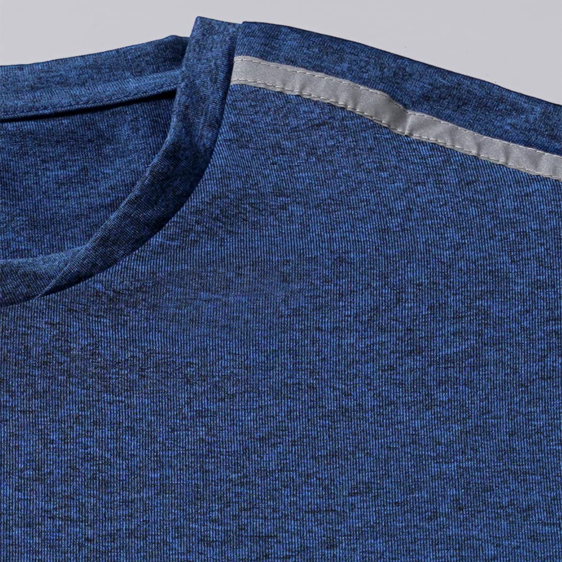 U.S. POLO ASSN. Men Reflective Logo Polyester I712 T-Shirt - Pack of 1 (Navy Mel L)