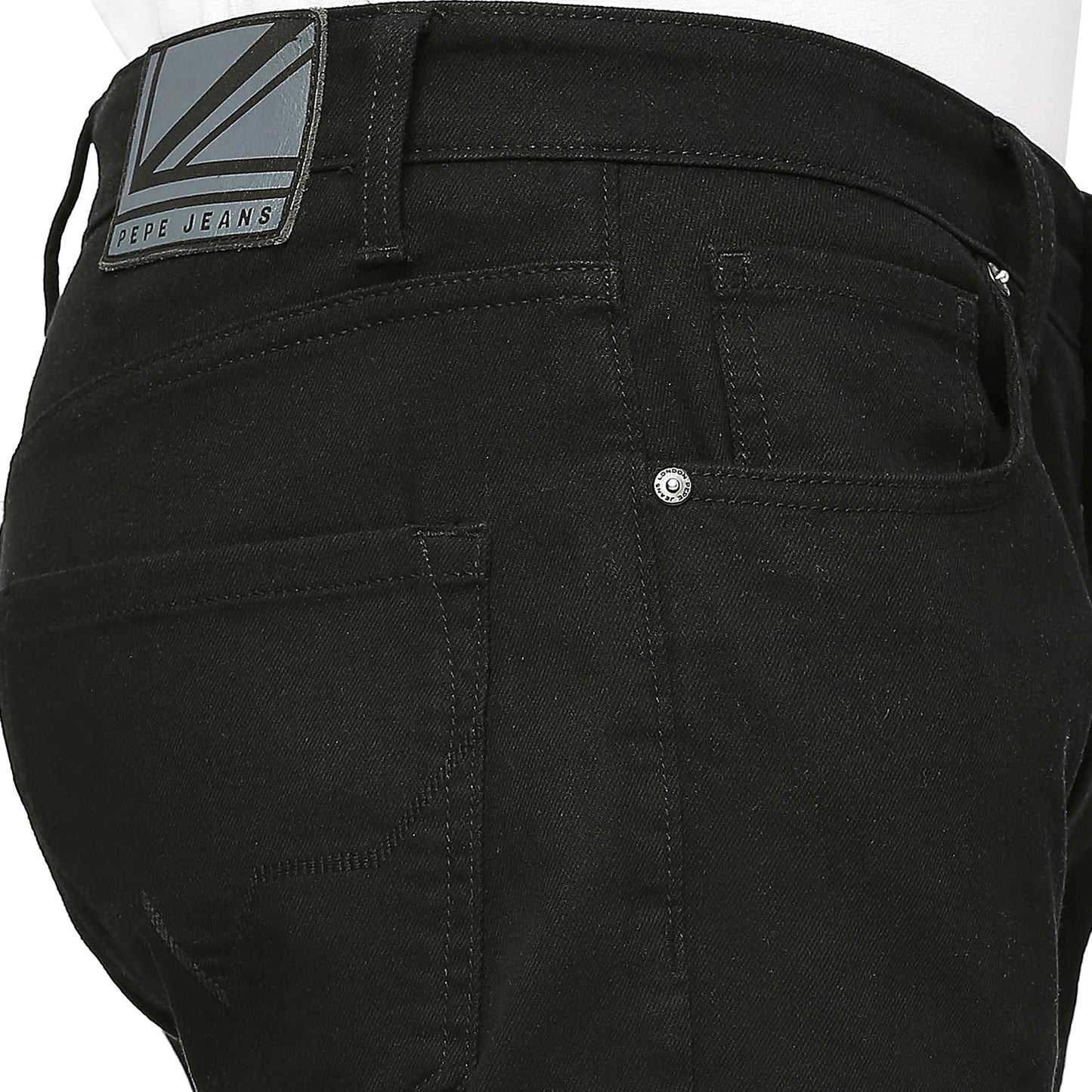 Pepe Jeans Men's Mid Rise Straight Fit Jeans Black