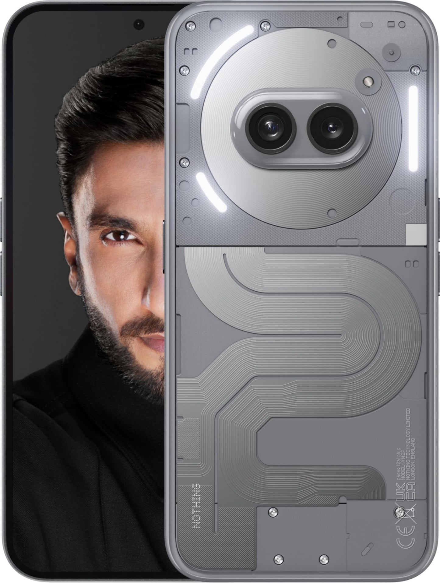 Nothing Phone (2a) Plus (Grey, 8GB RAM, 256GB Storage) | Up to 16GB RAM | Dimensity 7350 Pro 5G Processor | 50MP + 50MP | 50MP Front Camera | 6.7" AMOLED Display | 56 Minutes Charge of 100%