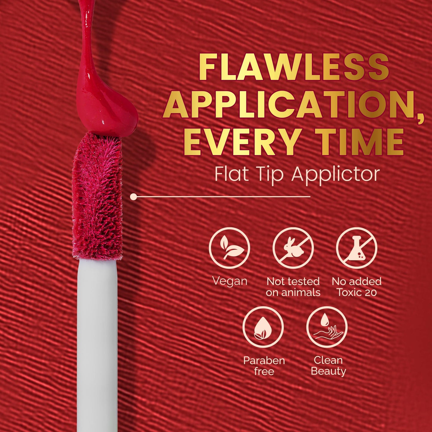 Parul Garg Beauty Silk Matte Liquid Lipstick | Long-Lasting & Smudge-Proof | Soft Matte Finish | Vegan & Clean Beauty | Hydrating with Shea Butter & Vitamin E | Merry 24 (Classic Red) | 2.5ml