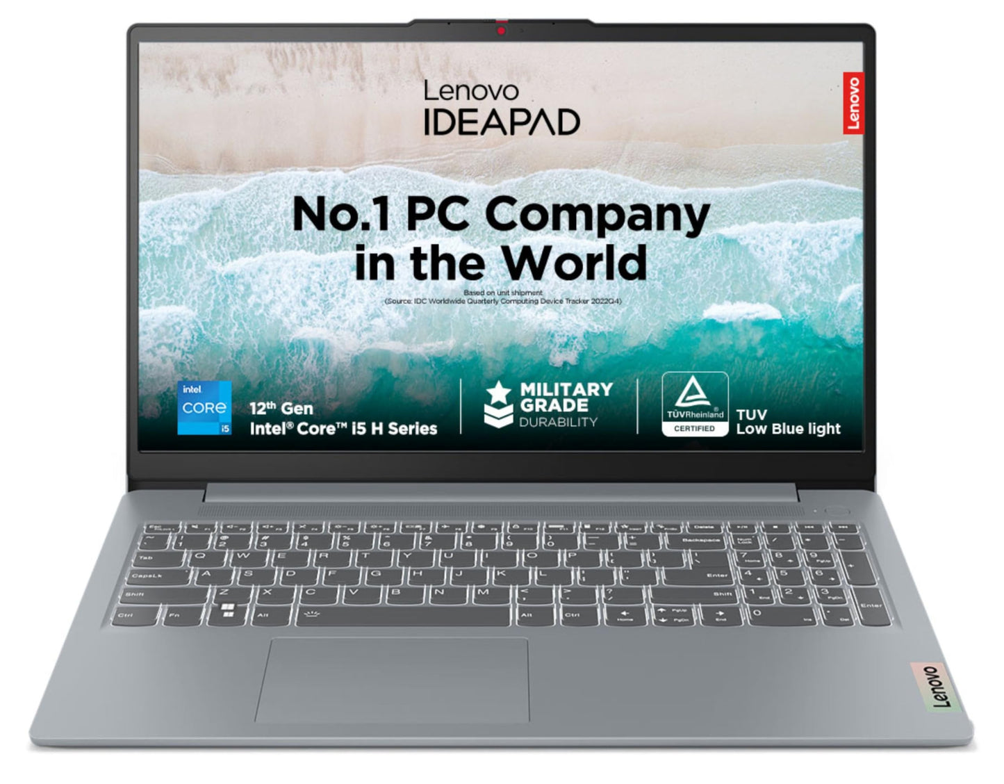 Lenovo IdeaPad, Intel Core i5 12th Gen 12450H, 16GB RAM, 512GB SSD, FHD 15.6"(39.6cm), Windows 11, Office Home 2024, Arctic Grey, 1.62Kg, 83ER00MDIN, Thin & Light, 3months Game Pass Laptop