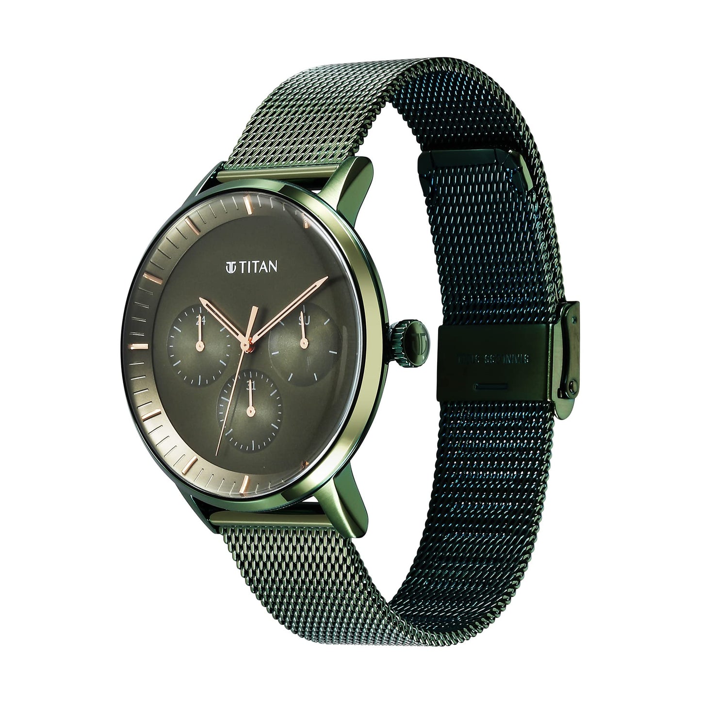 Titan Analog Green Dial Men's Casual Watch