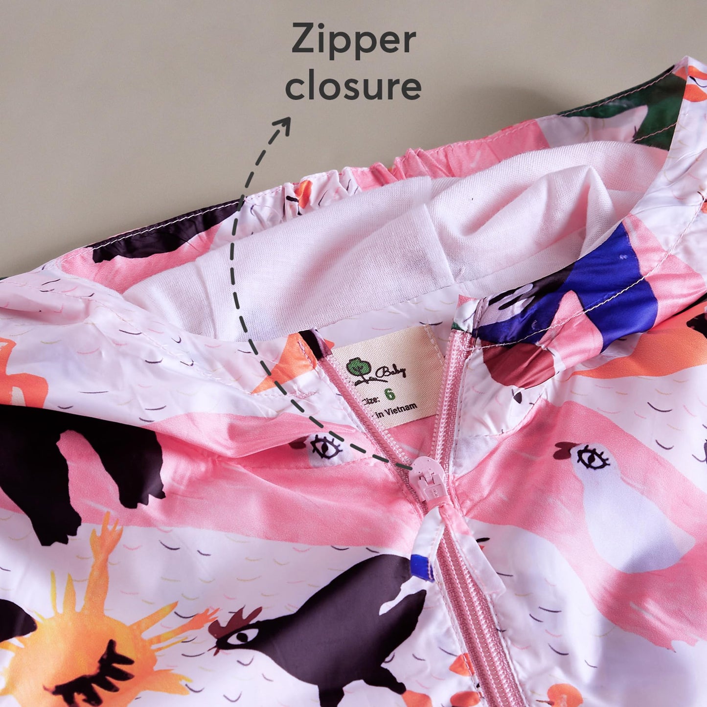 Hopscotch Girls Pink Full Sleeves Hooded Windbreaker Bomber Jacket For Ages (5-6 Years)