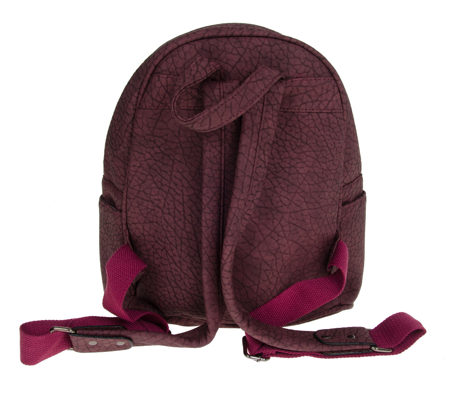 Artisan Crafted Leather Look Handbag Backpack/College Bag/Office Bag (Maroon) For Women/Girls