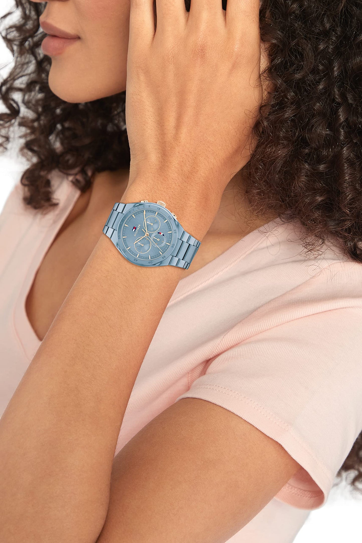 Tommy Hilfiger Quartz Multifunction Blue Dial Stainless Steel Strap Watch for Women-TH1782576