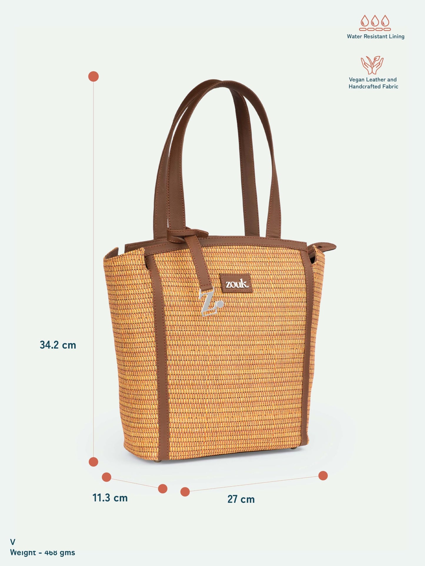 ZOUK Rhea Kapoor Adira Tote Bag for Women | Stylish Handbag for Woman | Premium Tote Bags | Purse Handbag | Big Size Stylish Hand Bags | Bombay Macrame