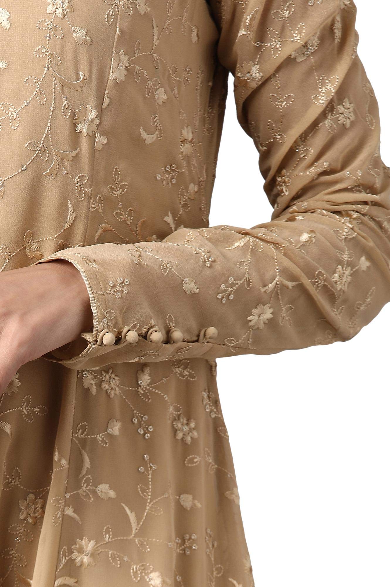 W for Woman Women's Cotton Salwar Suit Set (20FESP10206-310393_Beige_12 (Large))