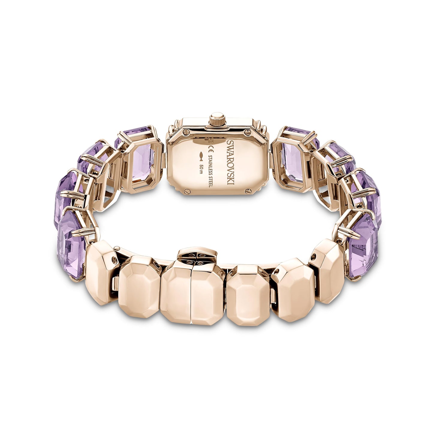 Swarovski Watch, Octagon Cut Bracelet, Purple, Champagne Gold-Tone Finish, Purple, Luxury