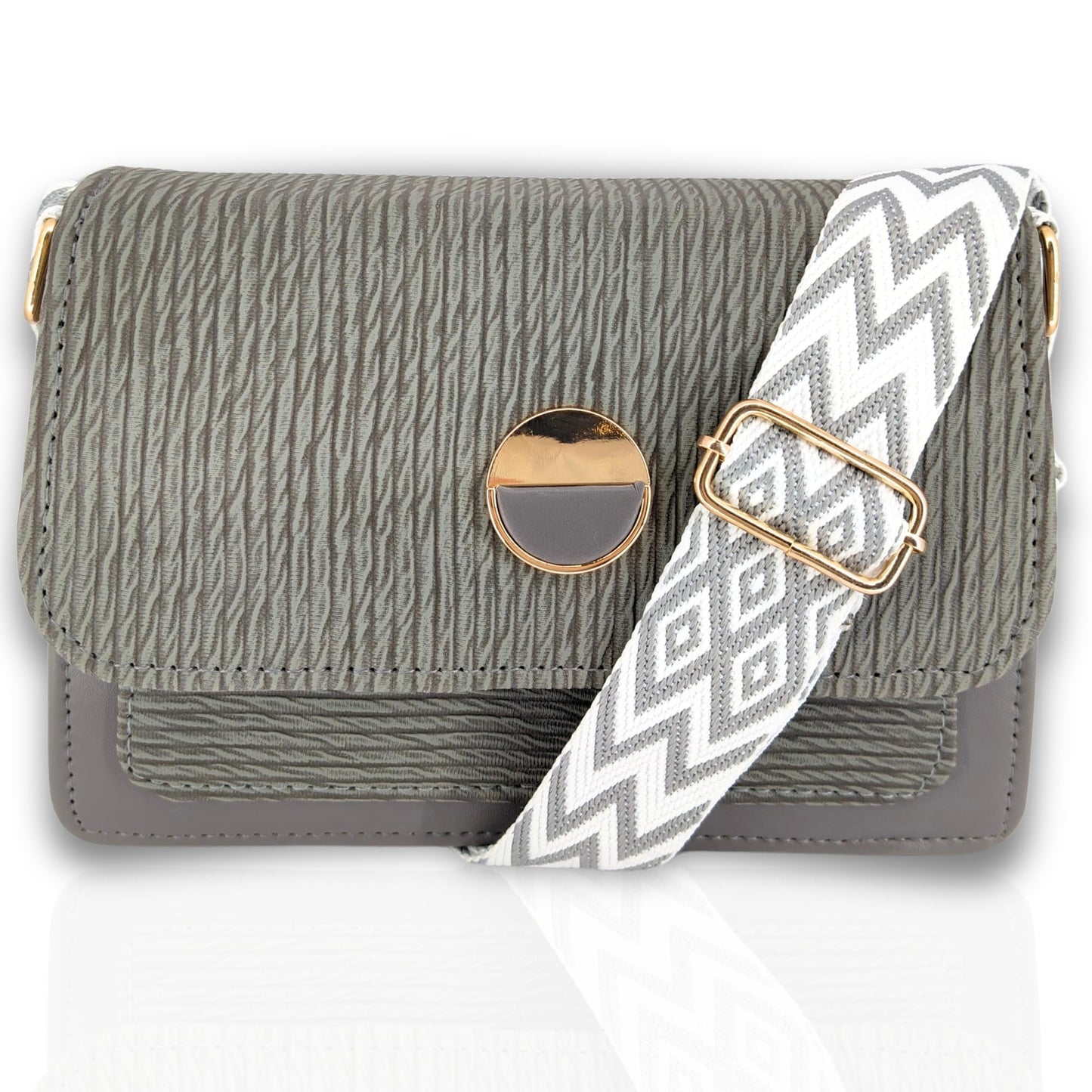 ITALISH Women Crossbody Sling Bag with Adjustable Strap & Lightweight (Grey)