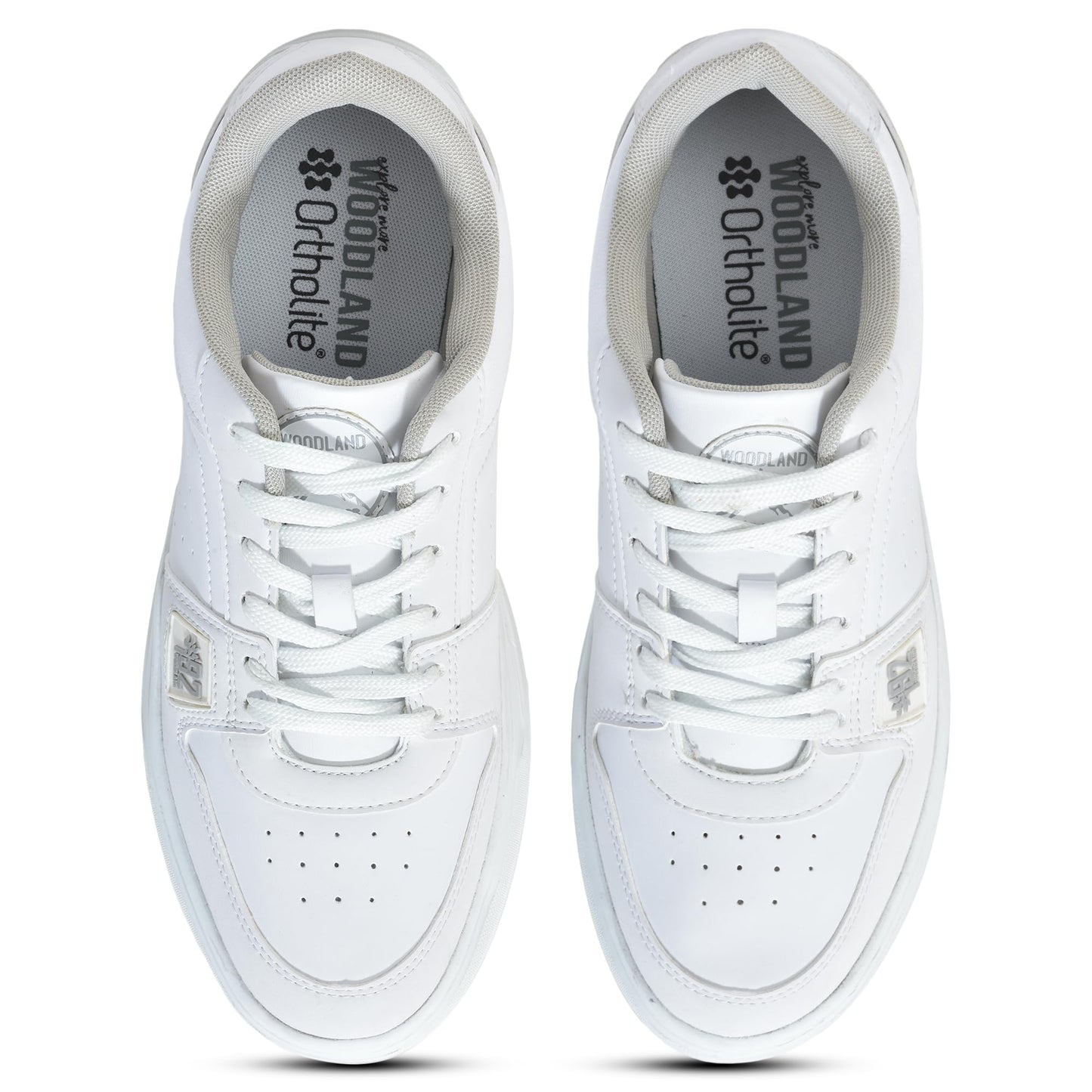 Woodland Men's White PU Sneakers-8 UK (42EURO) (OSNK 4988023)