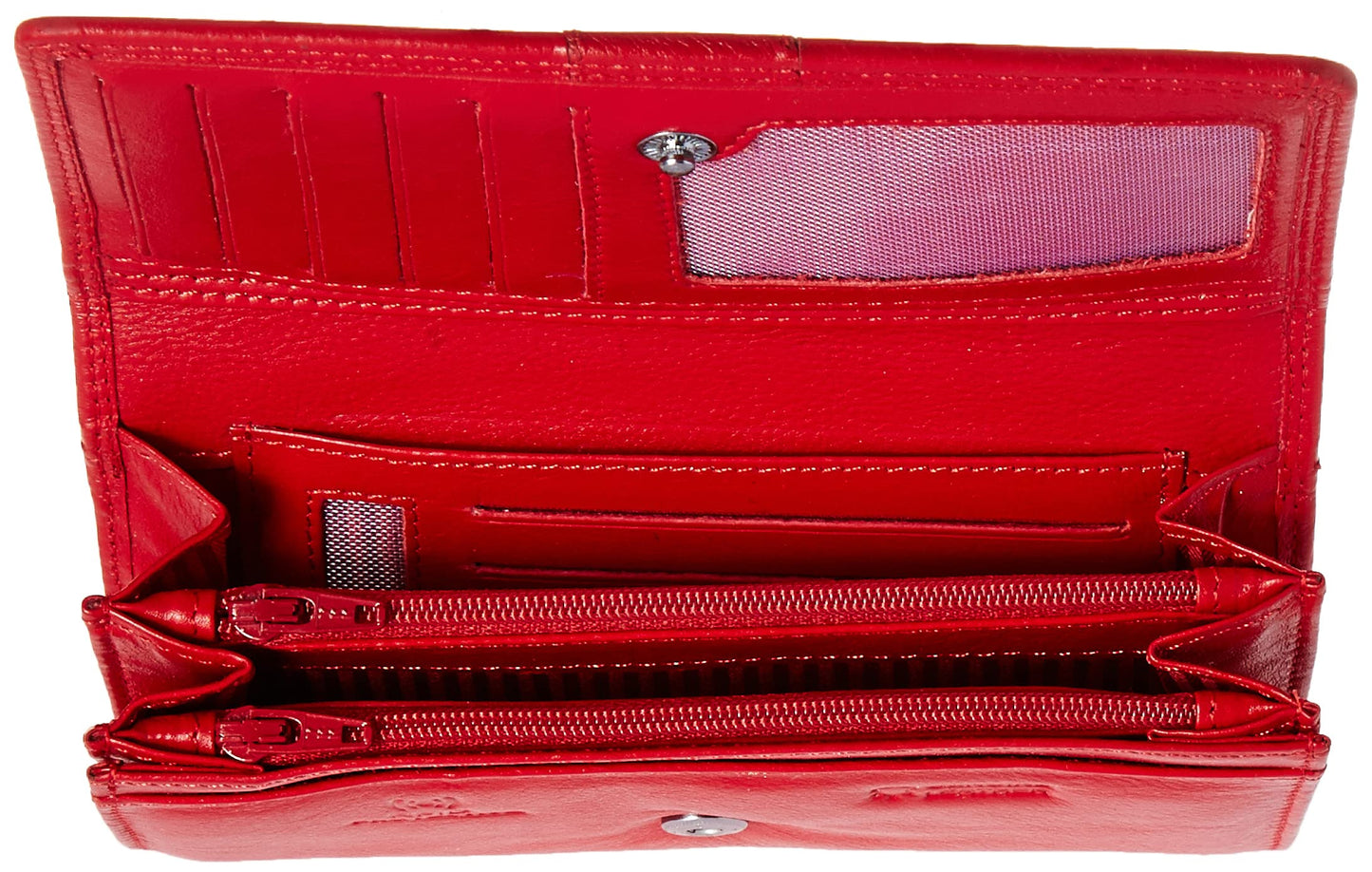 Calfnero Red-Multi Women's Wallet (MK-57-Red-Multi)