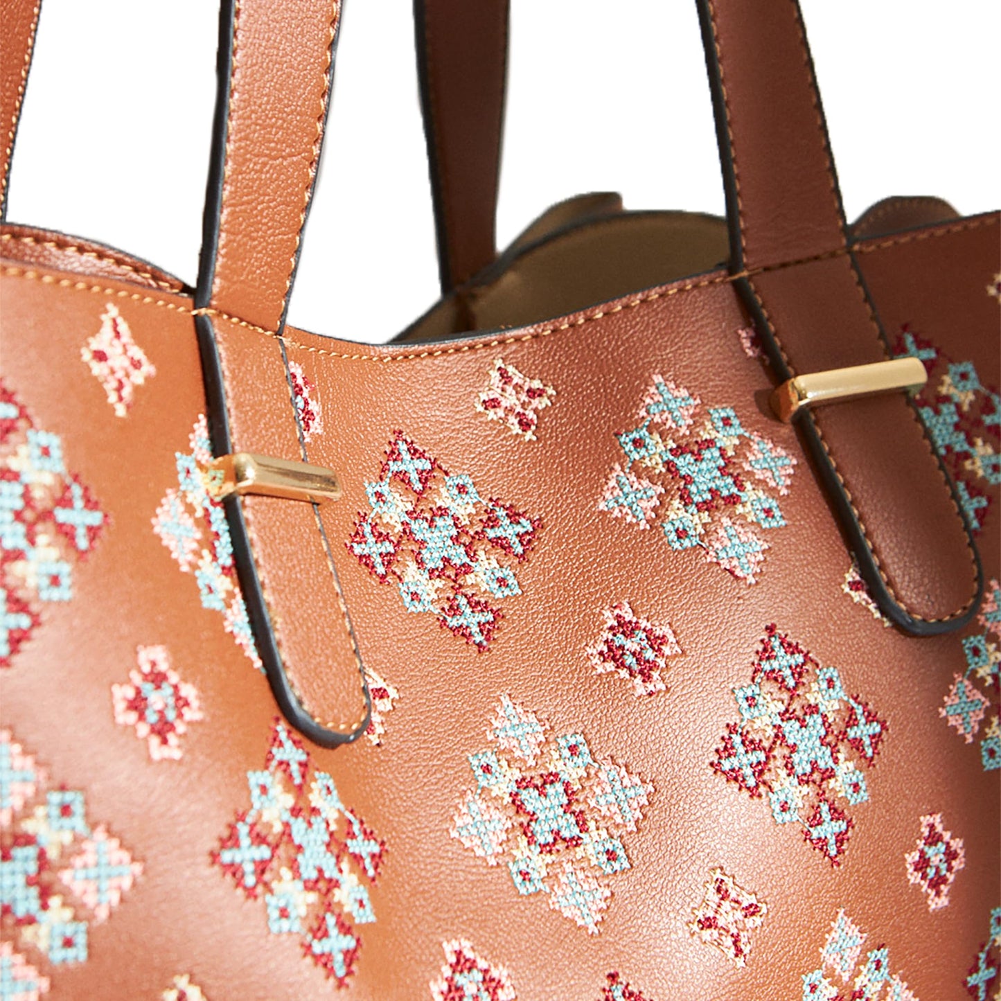 Chumbak Women's Office Tote Bag, Printed Canvas Shoulder Bag for College, Work and Travel, Stylish and Durable with Laptop Compartment