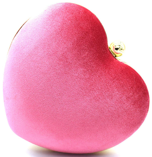TOOBA Handicraft Box Clutch Bag Purse For Bridal, Casual, Party, Wedding (Velvet Pink)