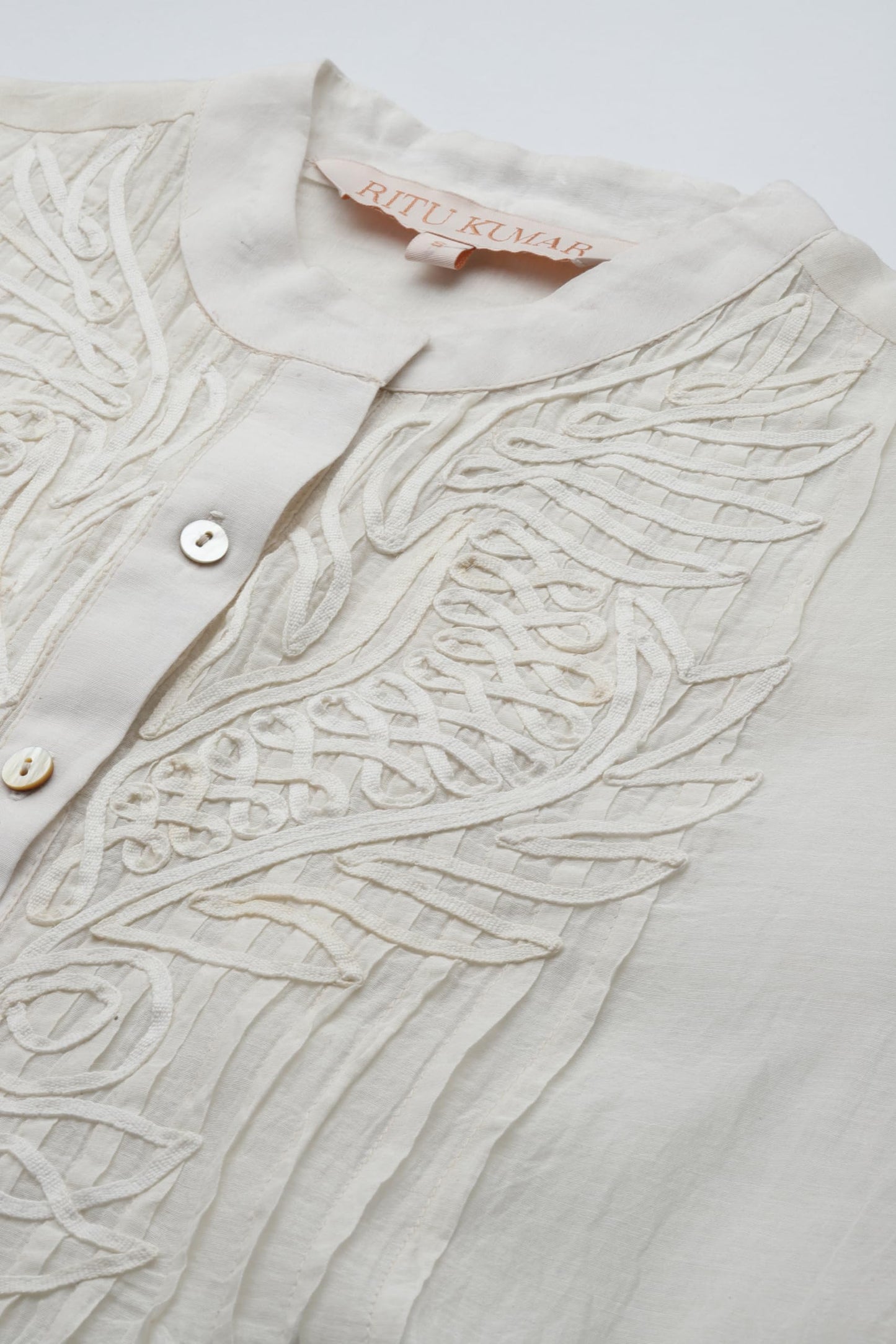 Ritu Kumar Ecru Essential-Label Shirt