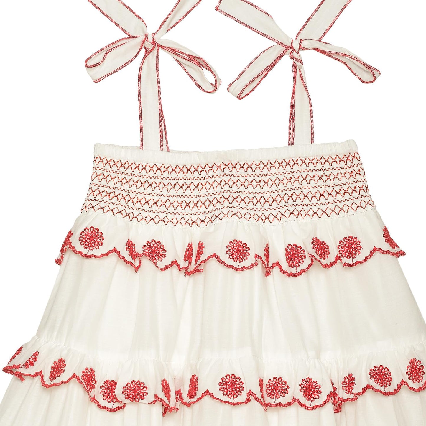 BIBA Girl Solid Tiered Kid(KW5129_White_5)