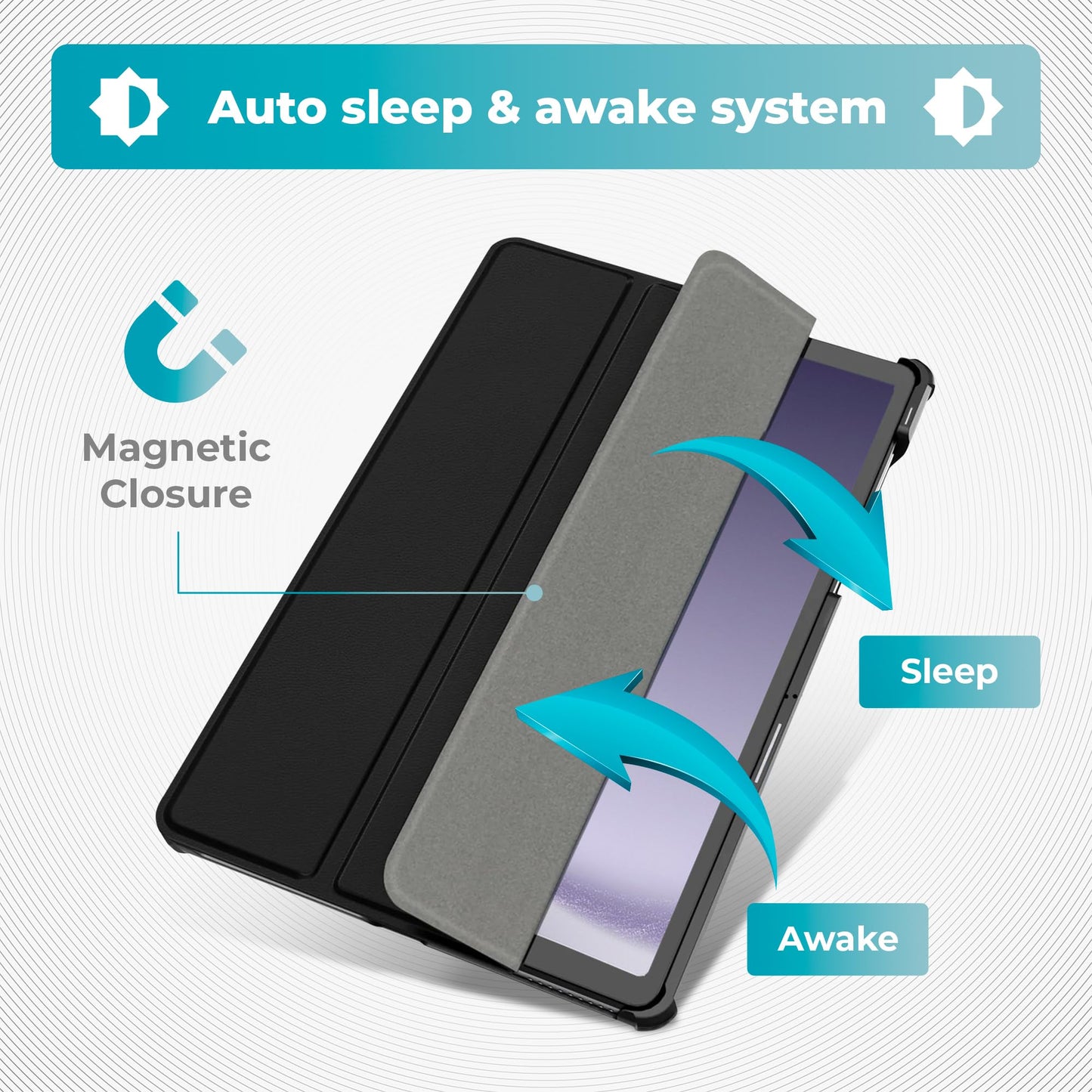 SAMSUNG 2024 Galaxy Tab A9+ 11 inch 64GB | Android 13 WiFi international touch screen | large screen, quad speakers, slim | tablet pack, hard case with stand