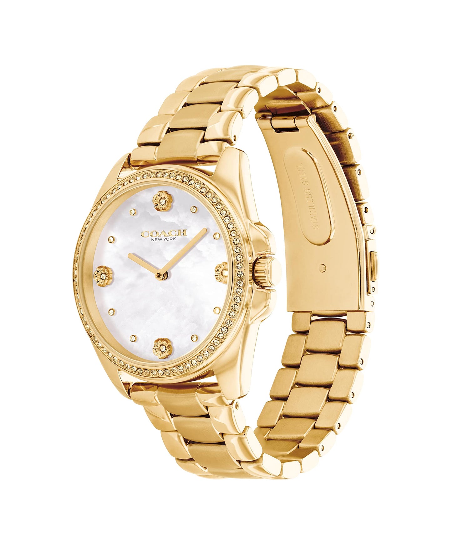 Coach GREYSON Women's Watch, Analog, Gold / White, GREYSON