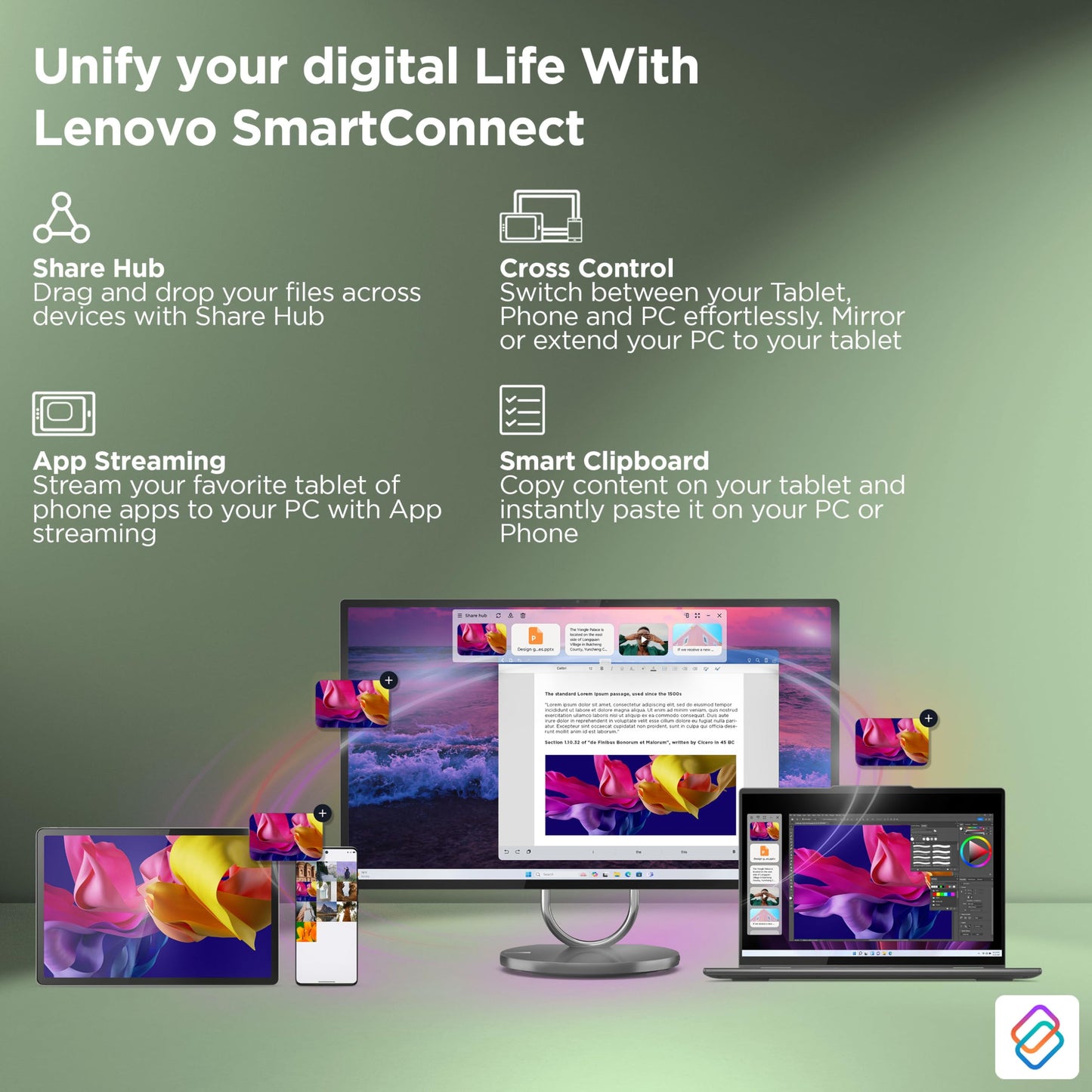 Lenovo Yoga Tab Plus Smartchoice AI Tablet with Pen + Keyboard |12.7" Display, 3K Resolution, 144 Hz|16GB RAM, 512GB ROM|Snapdragon 8 Gen 3|10200 mAh|6 Speakers|USB 3.0 with DP-Out|1Year ADP Free|Teal