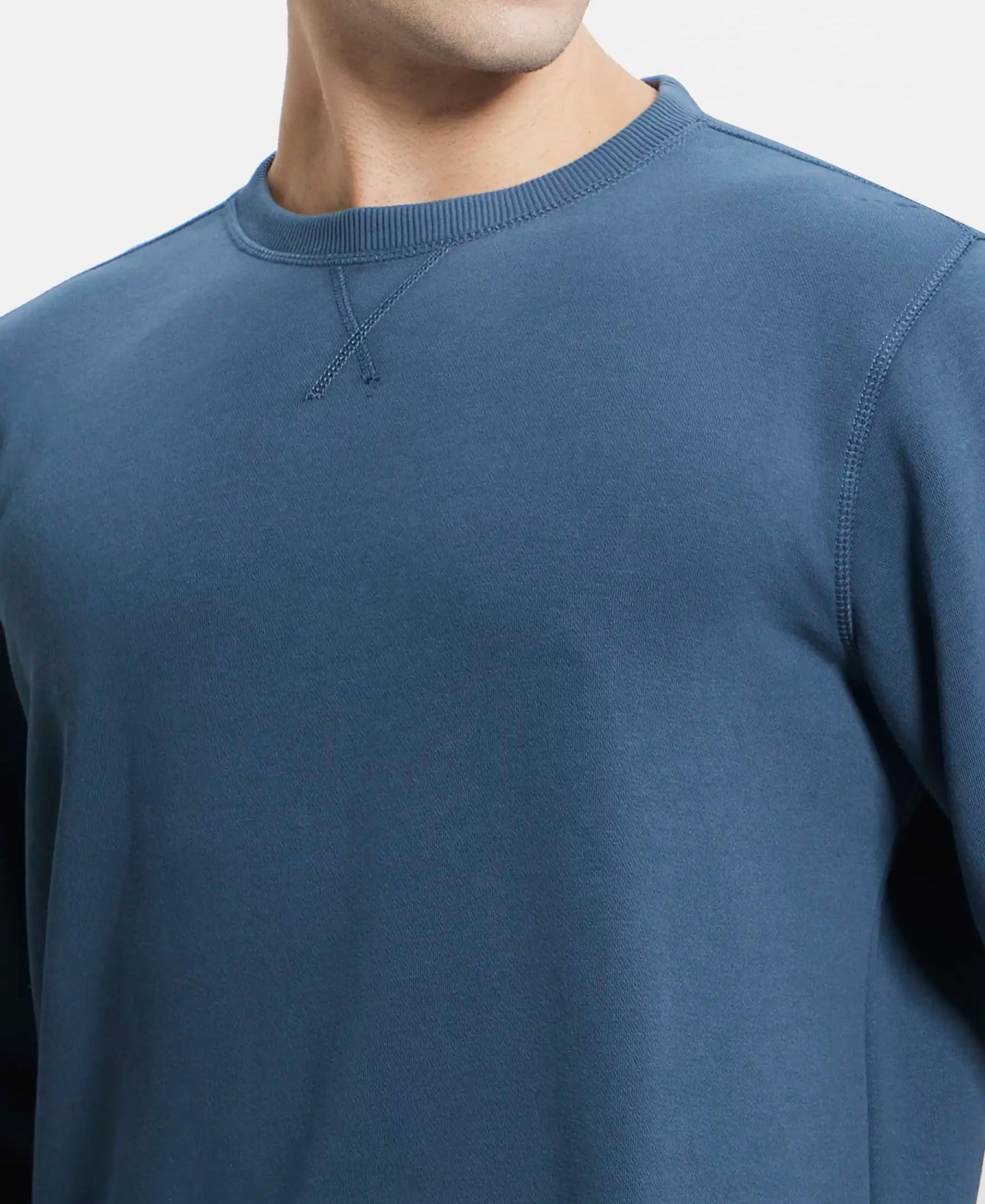 Jockey Men's Super Combed Cotton Rich Fleece Fabric Sweatshirt with Stay Warm Treatment_Style_US92_Mid Night Navy_M