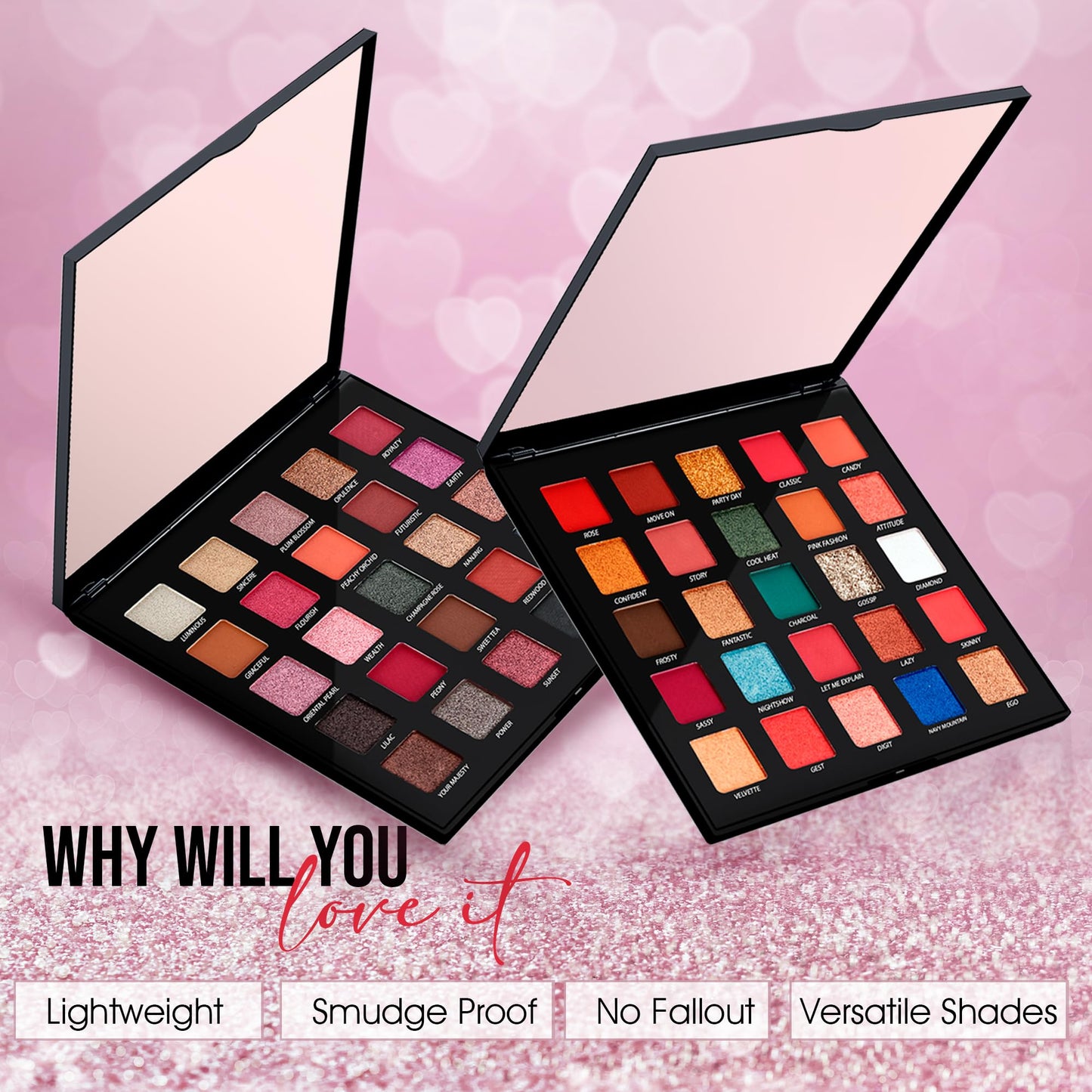 Colors Queen Divine Eyeshadow Palette – 37.5g | 25 Ultra Pigmented Colors Eyeshadow Palette | Easy to Blend, Lightweight & Long Wearing Eyeshadow Palette with Matte & Shimmery Shades (Multicolor - 02)