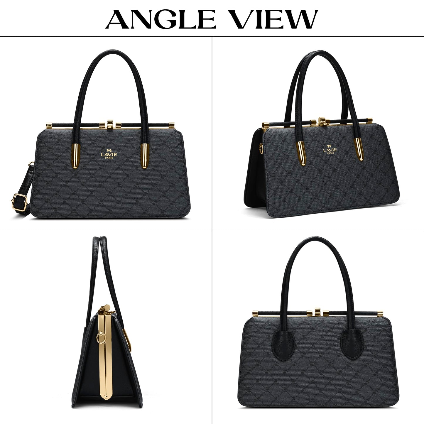 LAVIE PARIS Women's Chic Dual Frame Satchel Bag | Satchel Handbag for Work | Ladies Purse | Stylish Shoulder Bag | Gift for Women