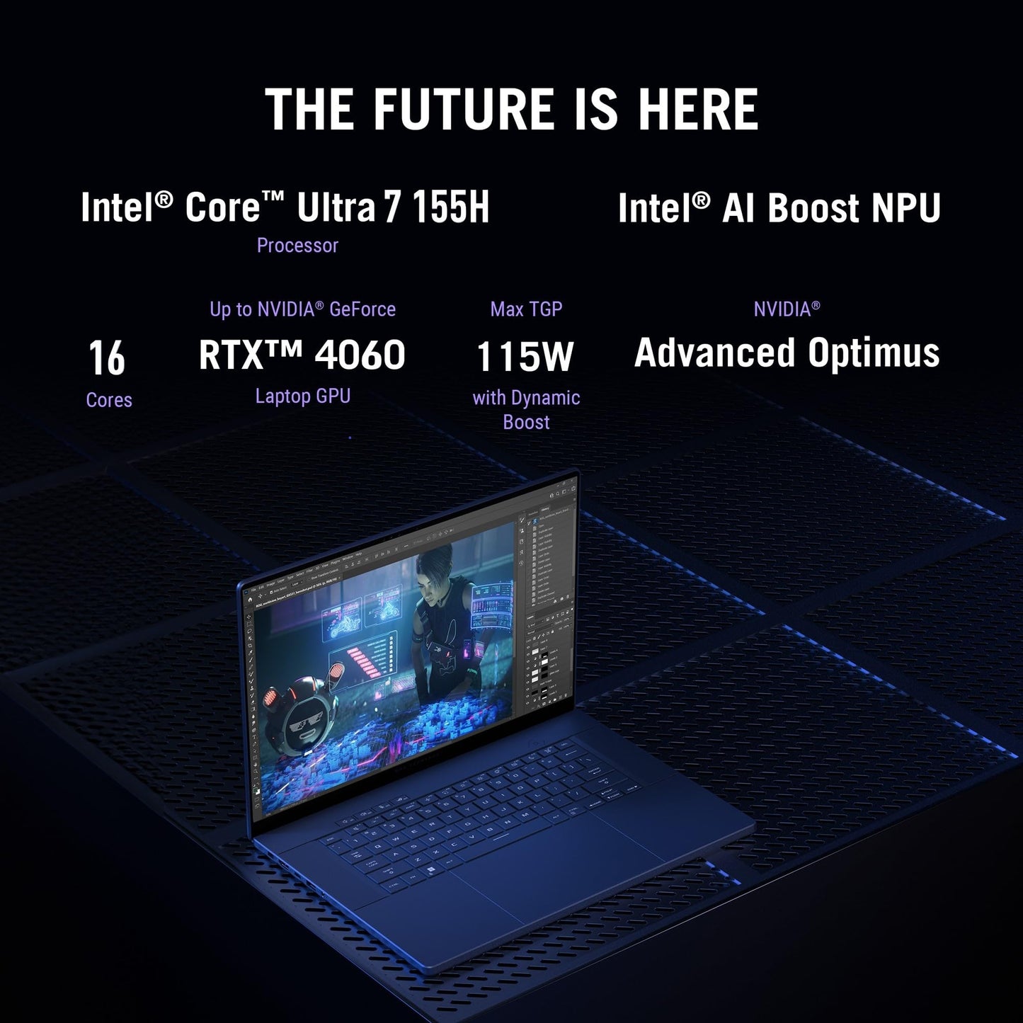 ROG Zephyrus G16, 16 "(40.64cm) 2.5K OLED ROG Nebula Display 240Hz, Ultra 7 155H, Gaming Laptop (16GB LPDDRX/1TB SSD/NVIDIA GeForce RTX 4060 /Win11/Office 2021/Eclipse Grey/1.85 Kg),GU605MV-CO711WS