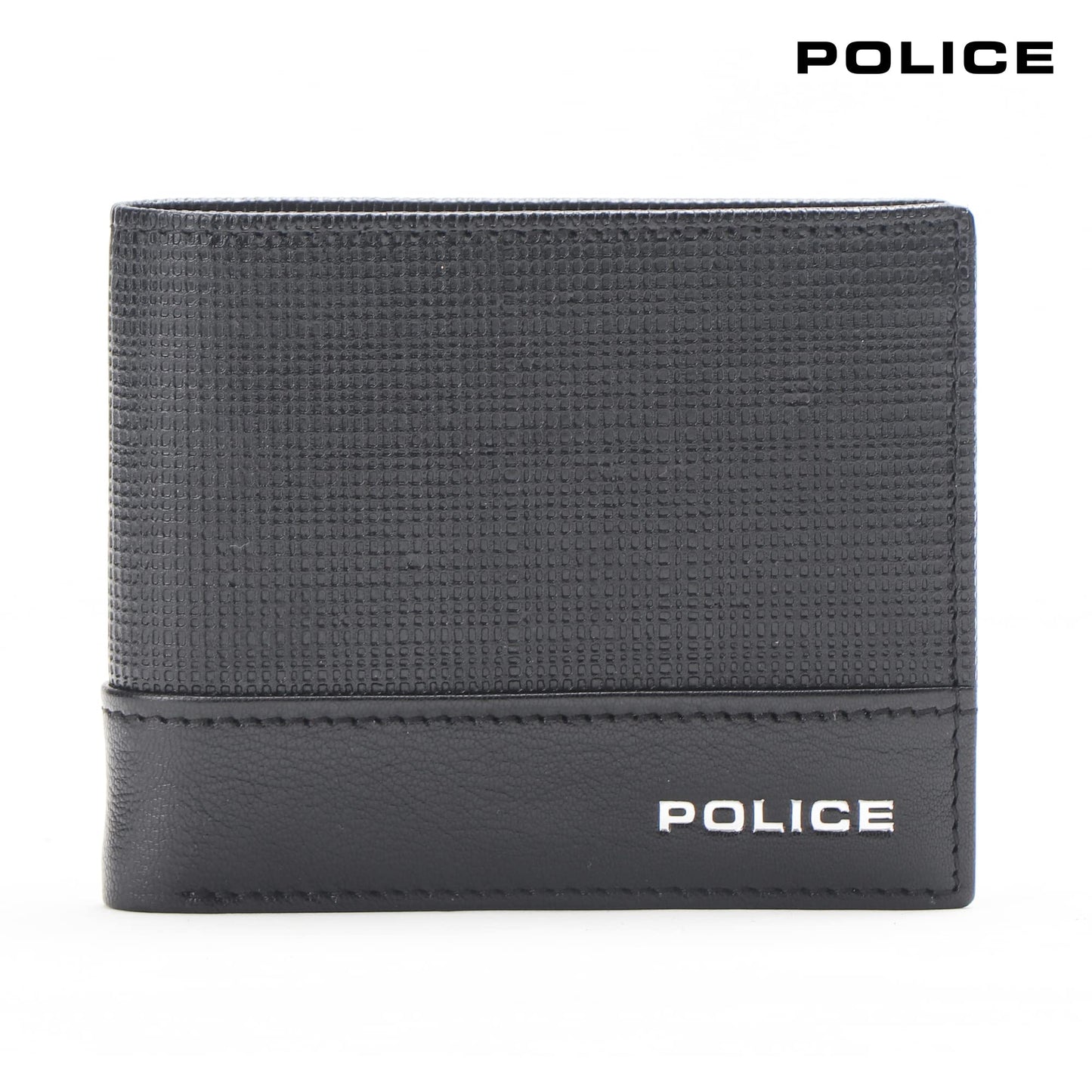 Police Branded Wallet for Men Leather Original | Premium Slim Wallet for Men Stylish Money Bifold Genuine Leather Gents Purse with 10 Card Holder Slots - Black