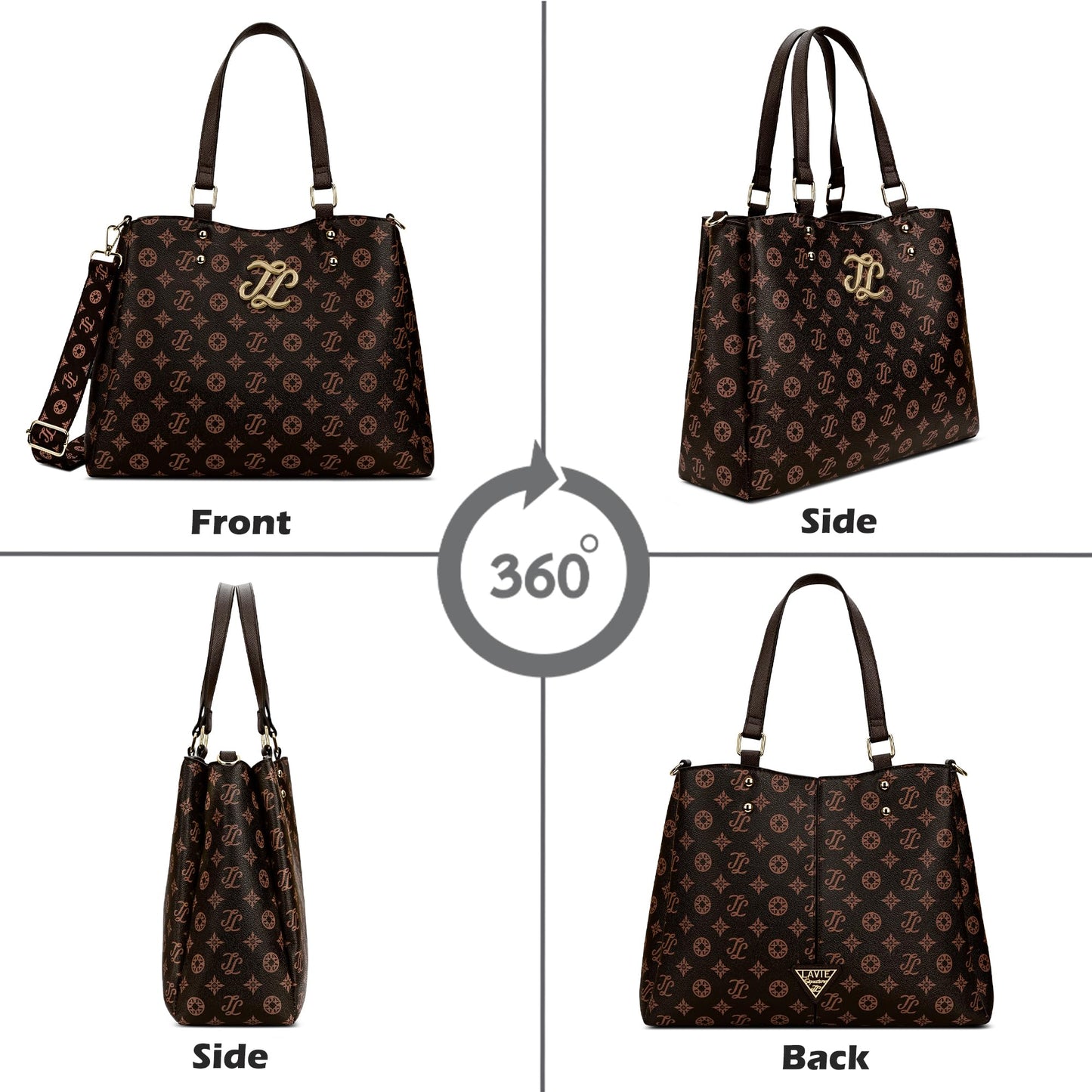 Lavie Signature Women's Albany 3 Compartment Satchel Bag | Satchel Handbag for Work | Ladies purse | Stylish Shoulder Bag | Gift for Women