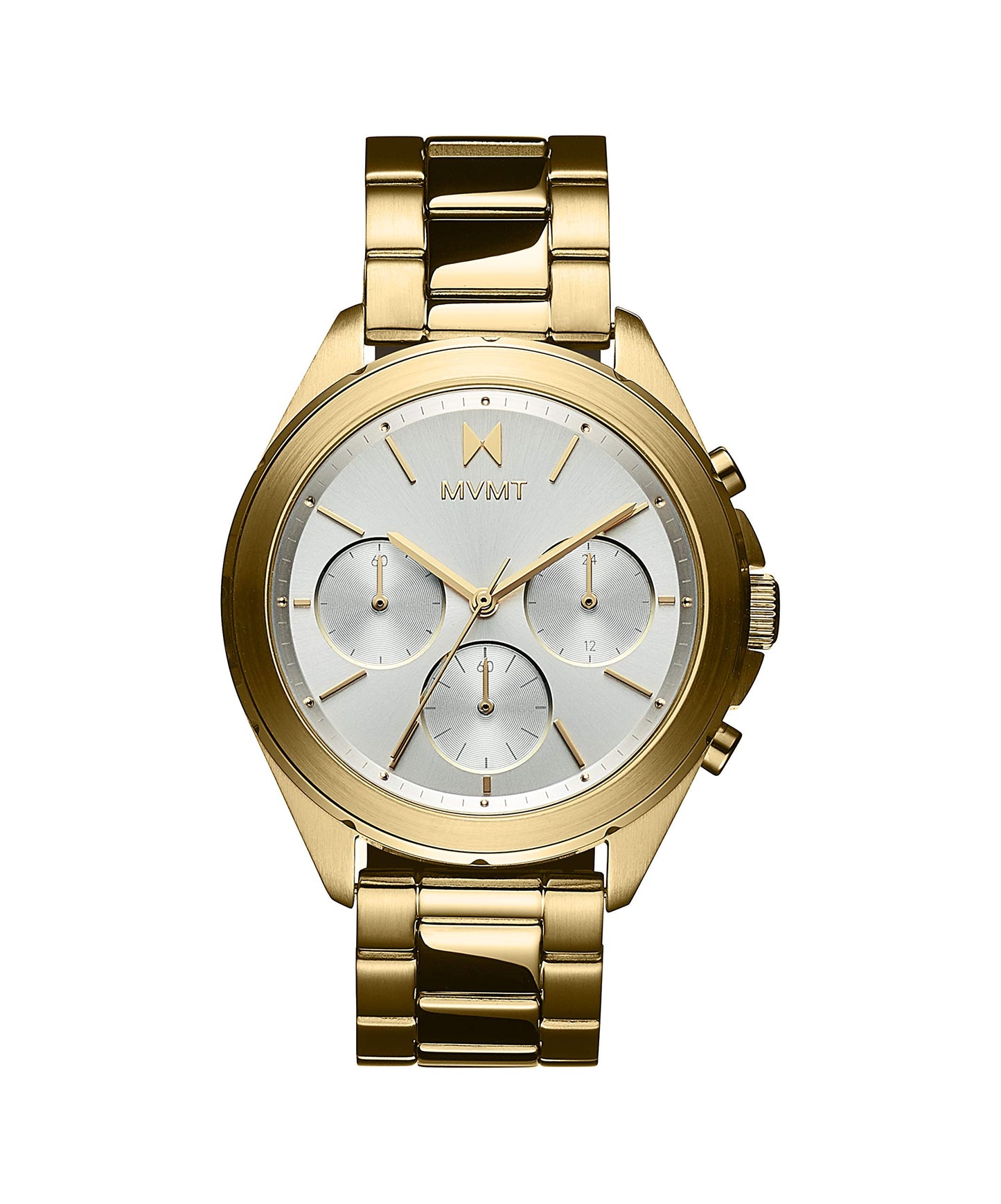 MVMT Stainless Steel Getaway Analog White Dial Gold Strap Women's Watch-28000128-D