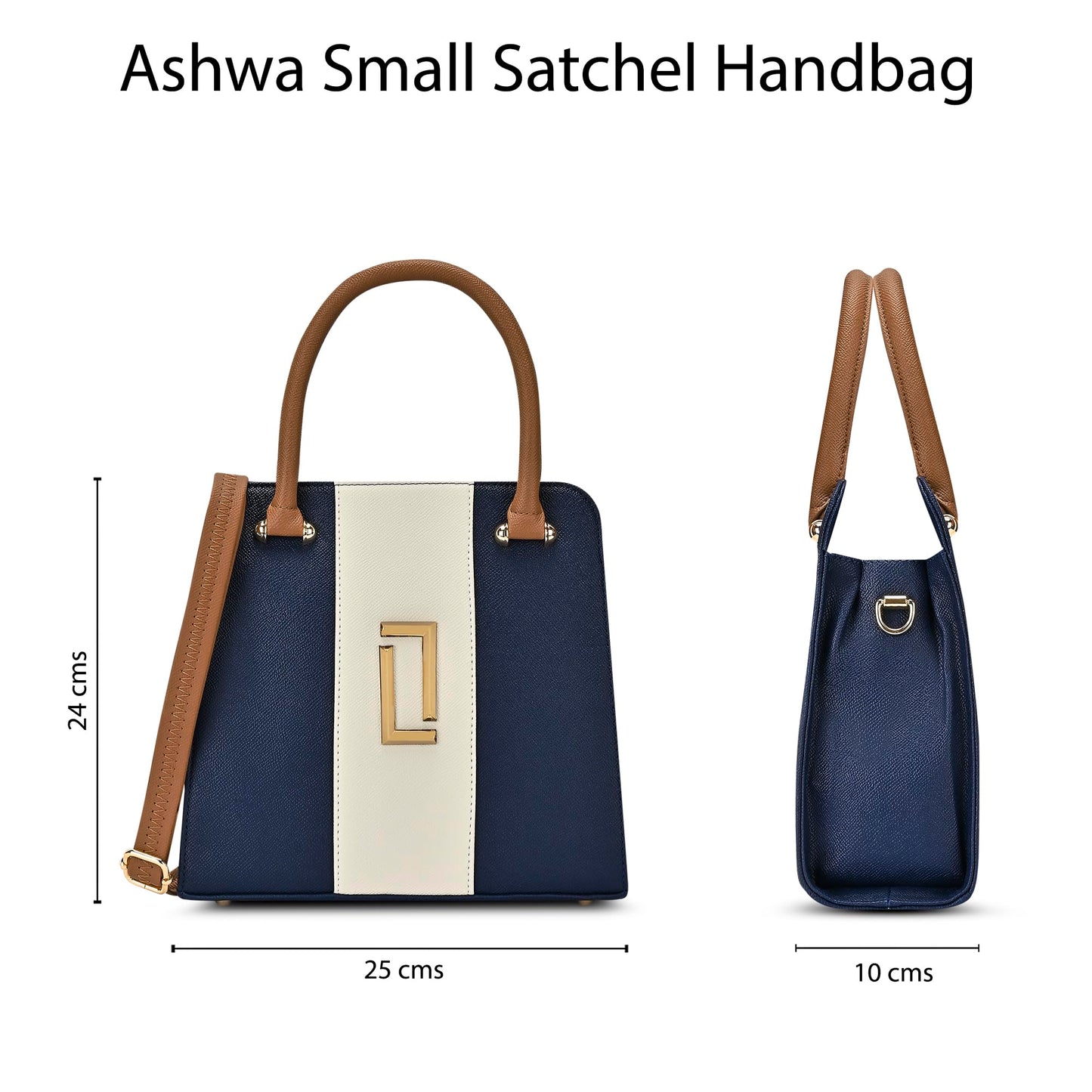 Lavie Luxe Women's Ashwa Satchel Bag for Women | Satchel Handbag for Work | Ladies purse | Stylish Shoulder Bag | Gift for Women