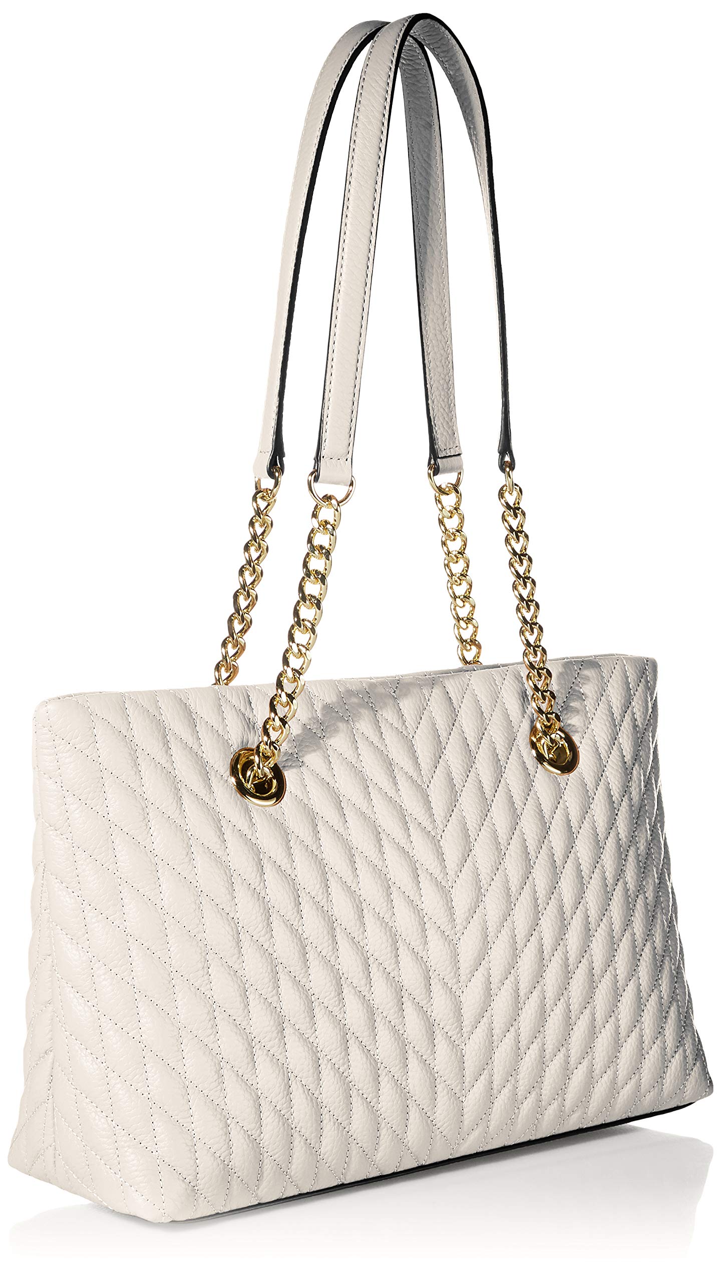 Karl Lagerfeld Paris Womens Karolina Tote Bag, WINTER WHITE, One Size