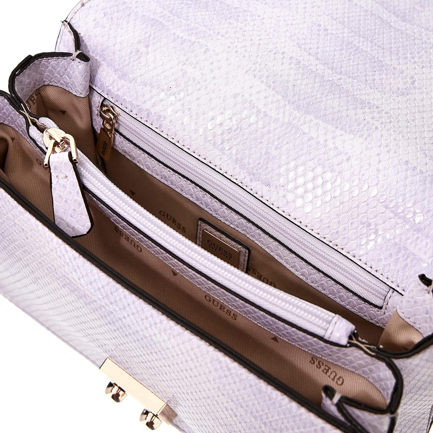 Guess Women's Lavender Solid Crossbody Bag| Ladies Purse Handbags | Gift For Ladies