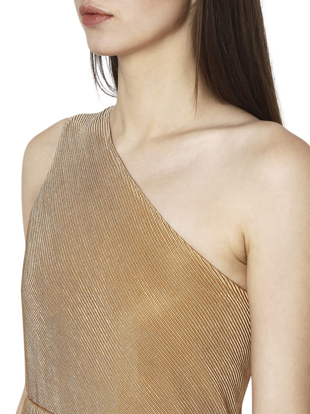 Vero Moda Women's Polyester Fit and Flare Maxi Dress (10298704- Pebble_M) Brown