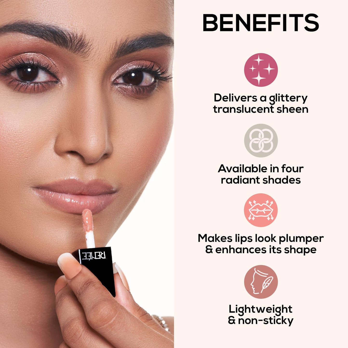 RENEE See Me Shine Minis Gloss Party Lip Gloss Combo 1ml Each, Non Sticky & Non Drying Formula, Long Lasting Moisturizing Effect, Compact and Easy to Carry