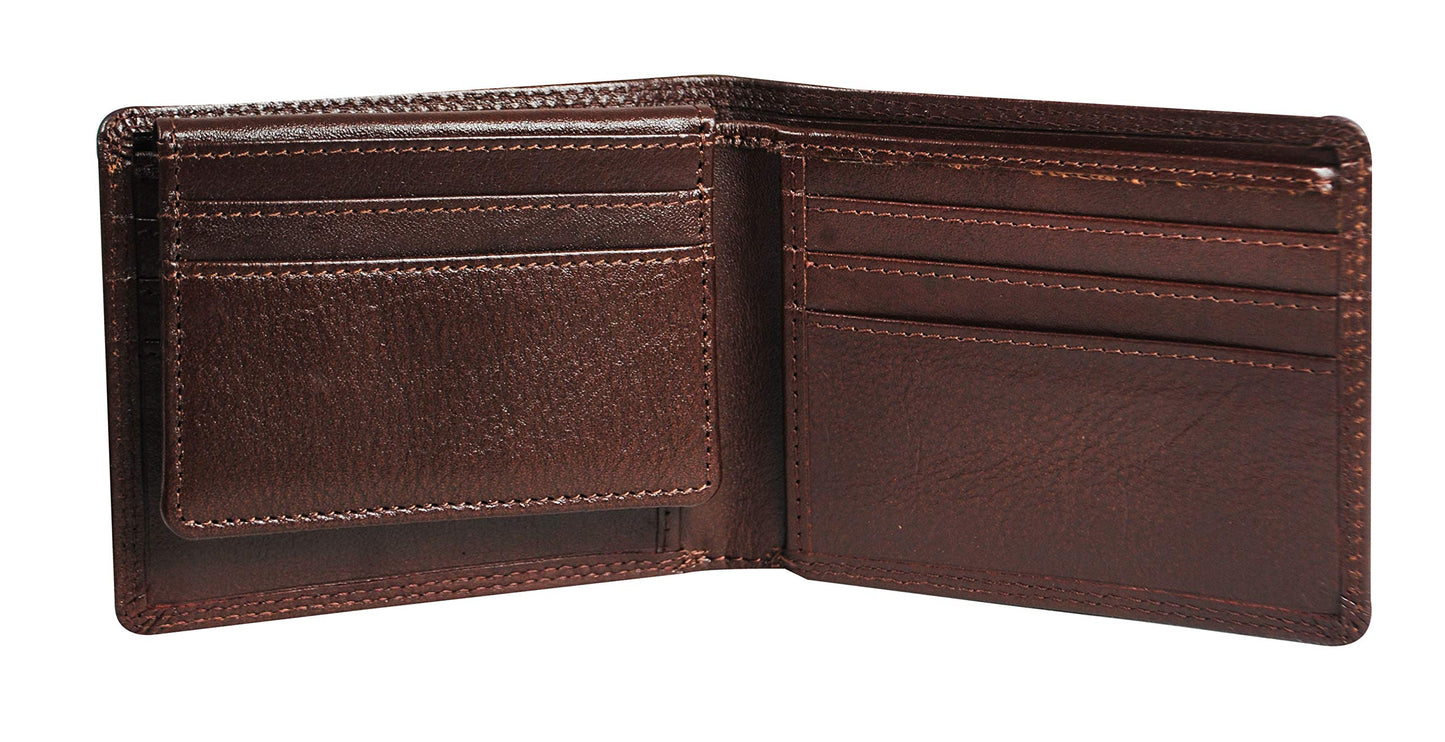 Calfnero Genuine Leather RFID Bifold Wallet for Men | Premium Vintage Leather Wallet with Flip-Up Card Holder, 12 Card Slots & Dual Cash Compartments