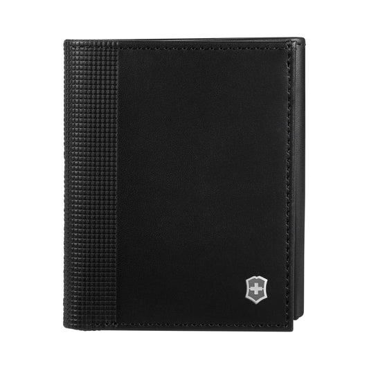 Victorinox Altius Alox, Tri-Fold Wallet with RFID Protection, Leather for Men Black (611574)