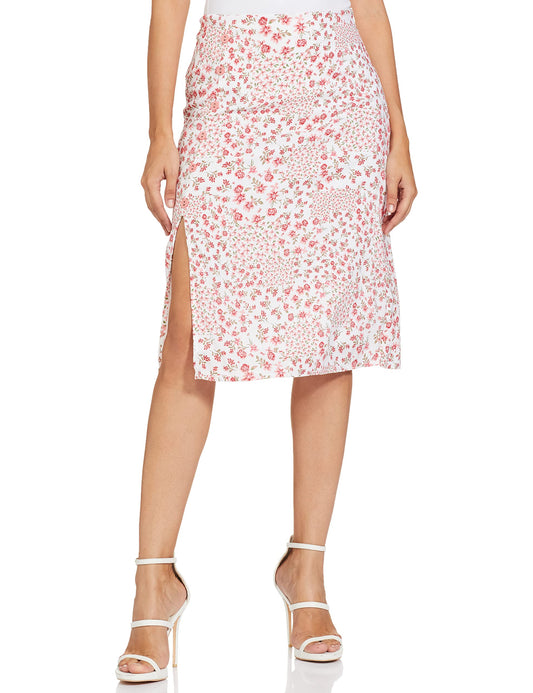 Marie Claire Rayon Western Skirt White